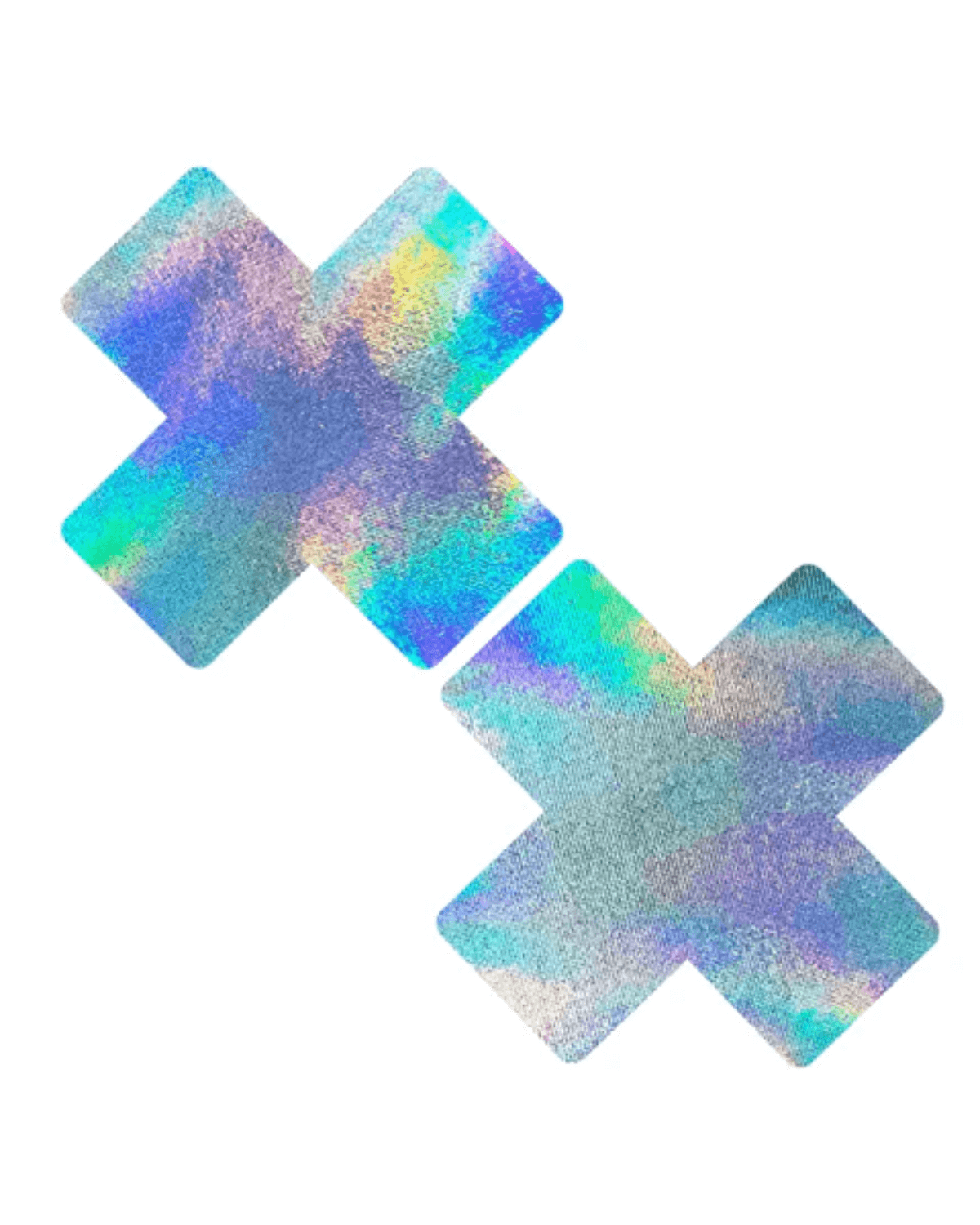 Nitro Gun Metal Grey Holographic X Factor Nipple Cover Pasties for rave outfits, stylish and fun for parties and festivals.