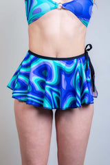 Indigo Dream Swirl Skirt Freedom Rave Wear Size: X-Small