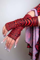 Red Void Gloves Freedom Rave Wear Size: Regular
