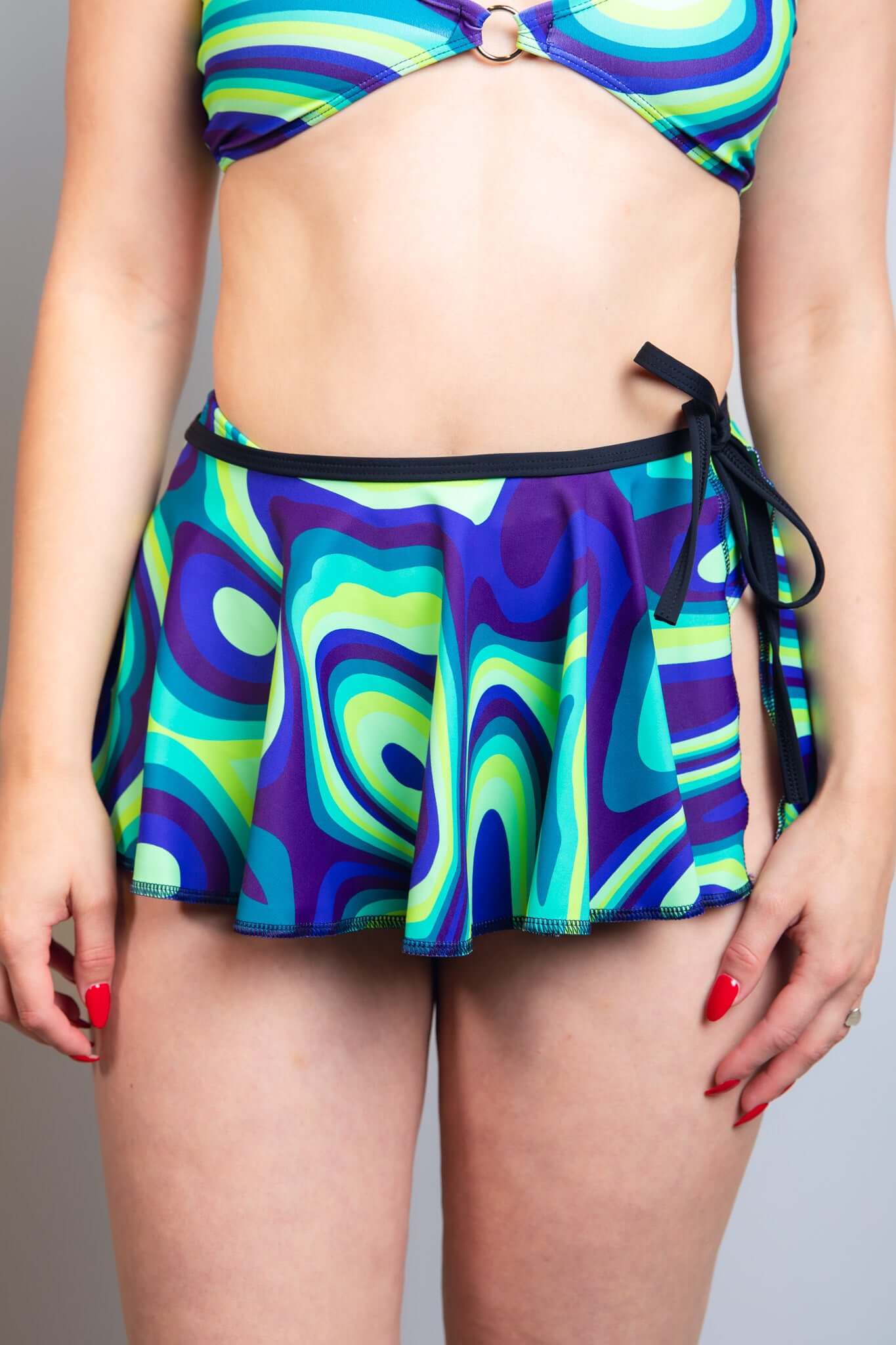 Seaglass Spiral Swirl Skirt Freedom Rave Wear Size: X-Small