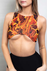 Volcanic Teaser Top Freedom Rave Wear Size: X-Small