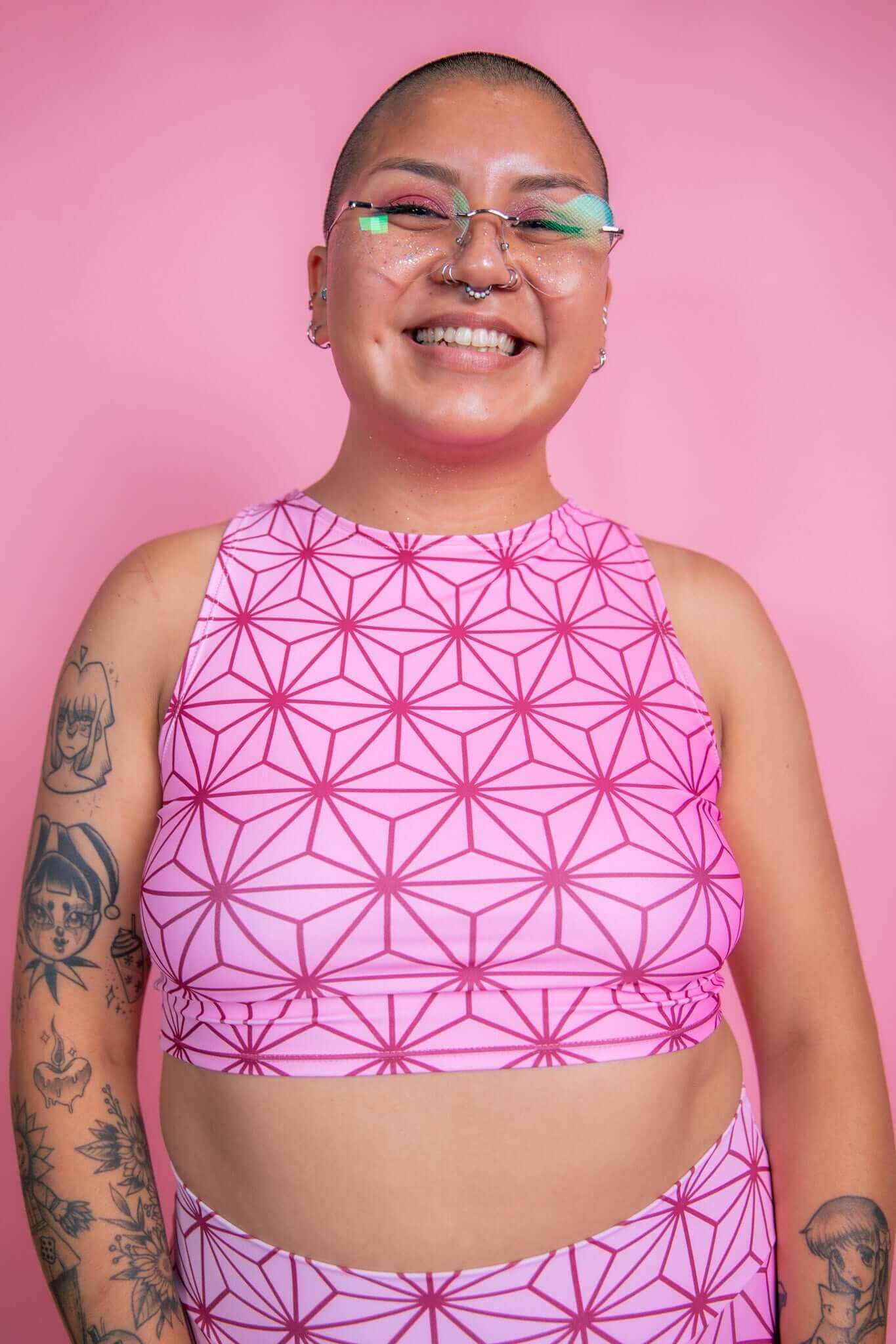 Bamboo Whisper Crop Top - Freedom Rave Wear - Shirts & Tops