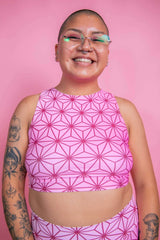 Bamboo Whisper Crop Top Freedom Rave Wear Size: Small