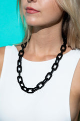 Black Chainlink Necklace FRW Accessories Size: One Size