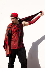 Duality Festival Scarf - Red Freedom Rave Wear Size: One Size
