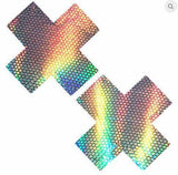 Liquid Party Holographic X Factor Pasties Neva Nude Size: One Size