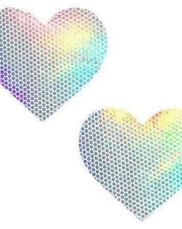 Liquid Party Pure White Holographic I Heart U Pasties Pasties Neva Nude