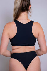Matte Black Keyhole Top Freedom Rave Wear Size: X-Small