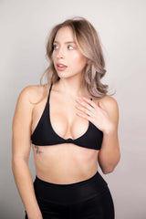 Matte Black Serendipity Top Freedom Rave Wear Size: X-Small