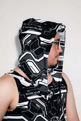 Mechanoid Reversible Hood - Freedom Rave Wear - Accessory