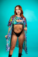 Prismatic Short Robe Freedom Rave Wear Size: One Size