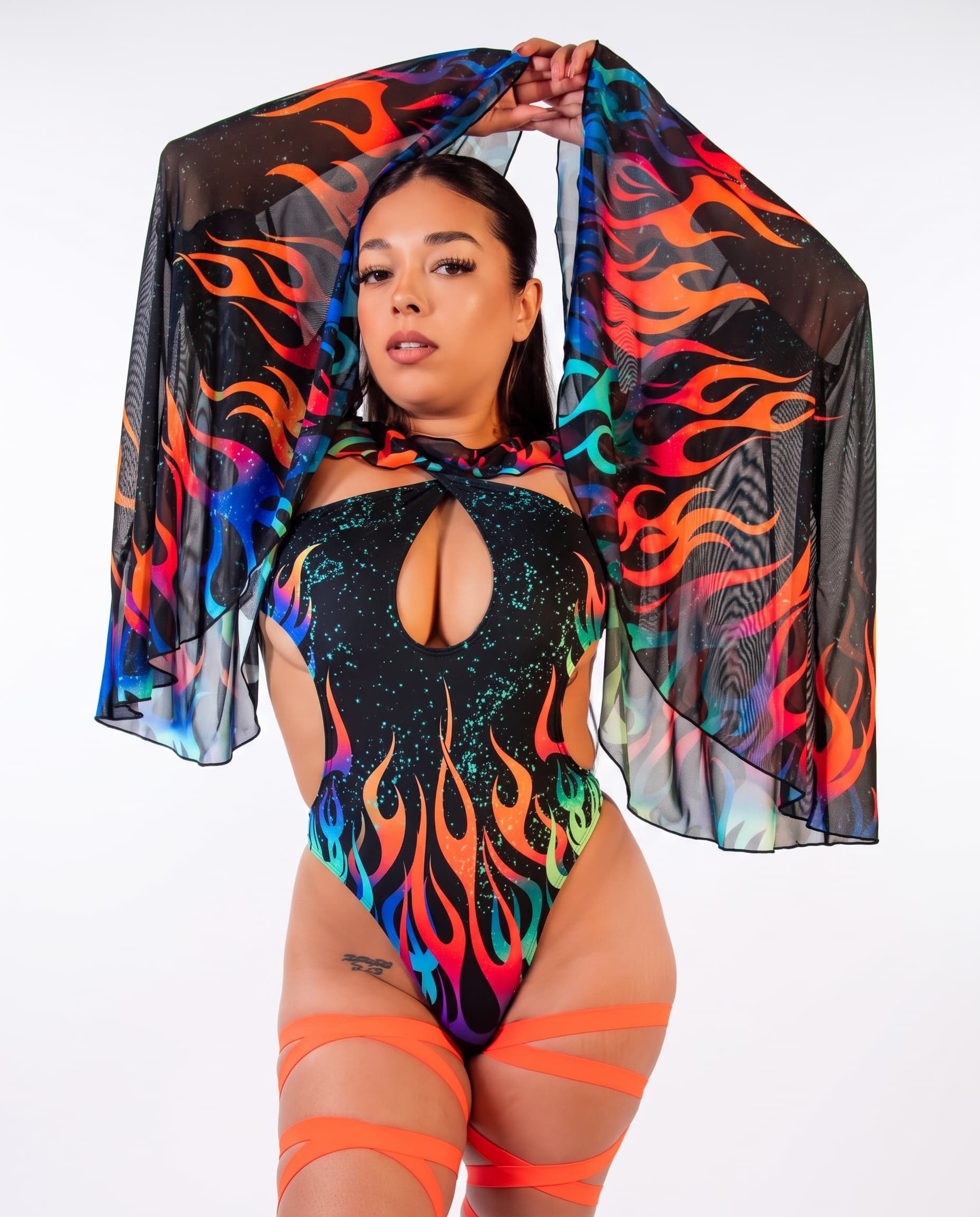 Blaze Mesh Bell Sleeves