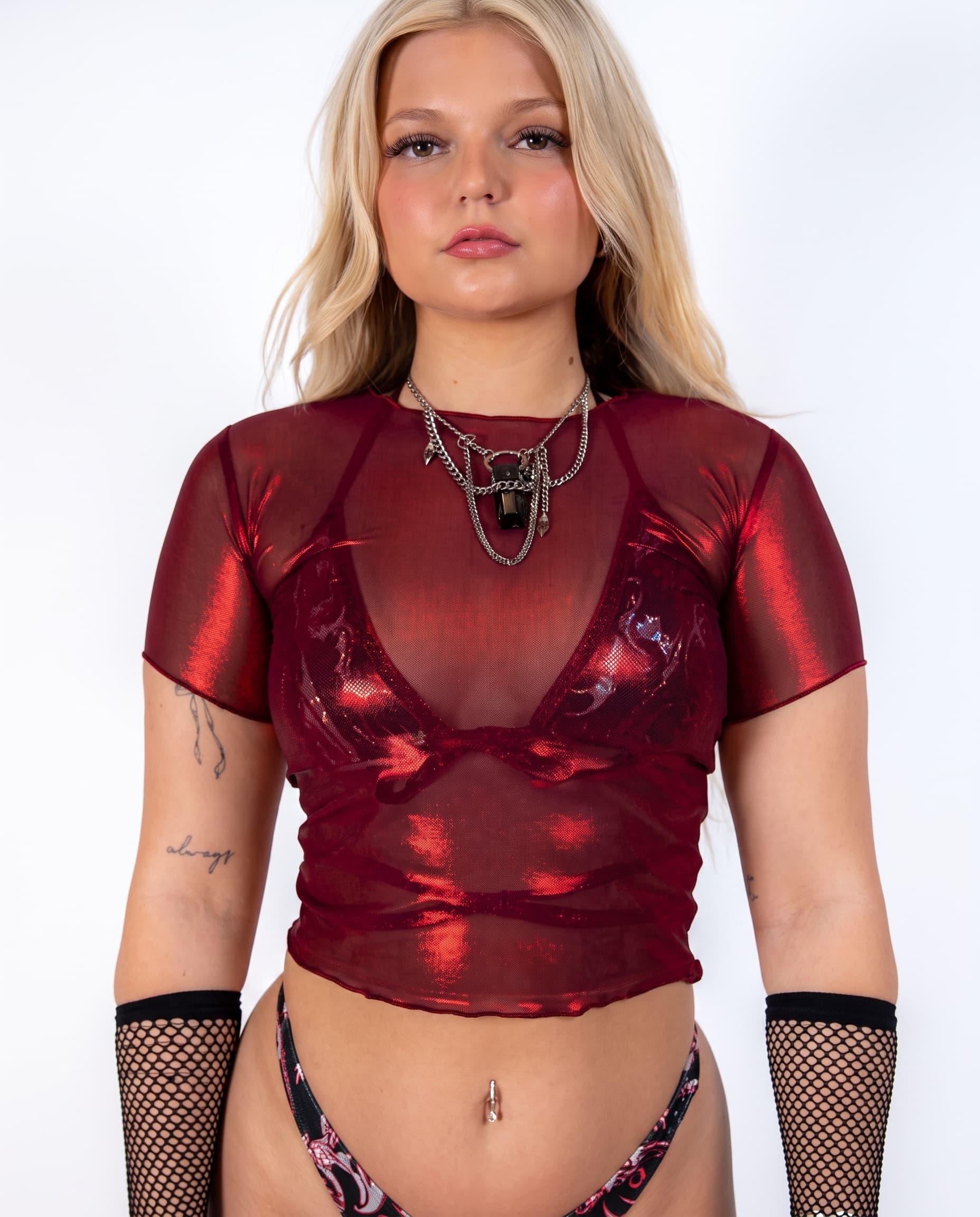 Heartbreaker Mesh Baby Tee