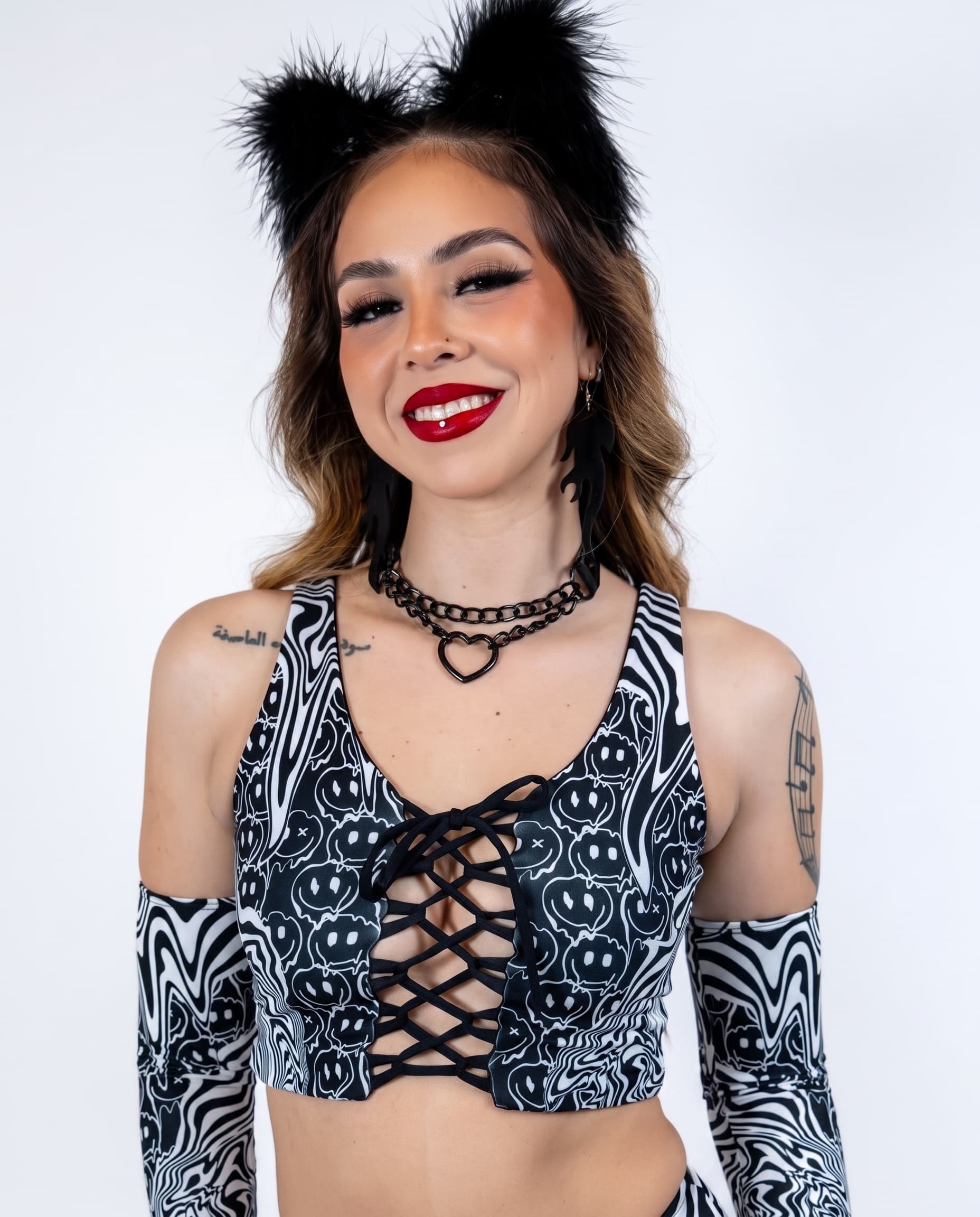 Meltdown Lace Up Top