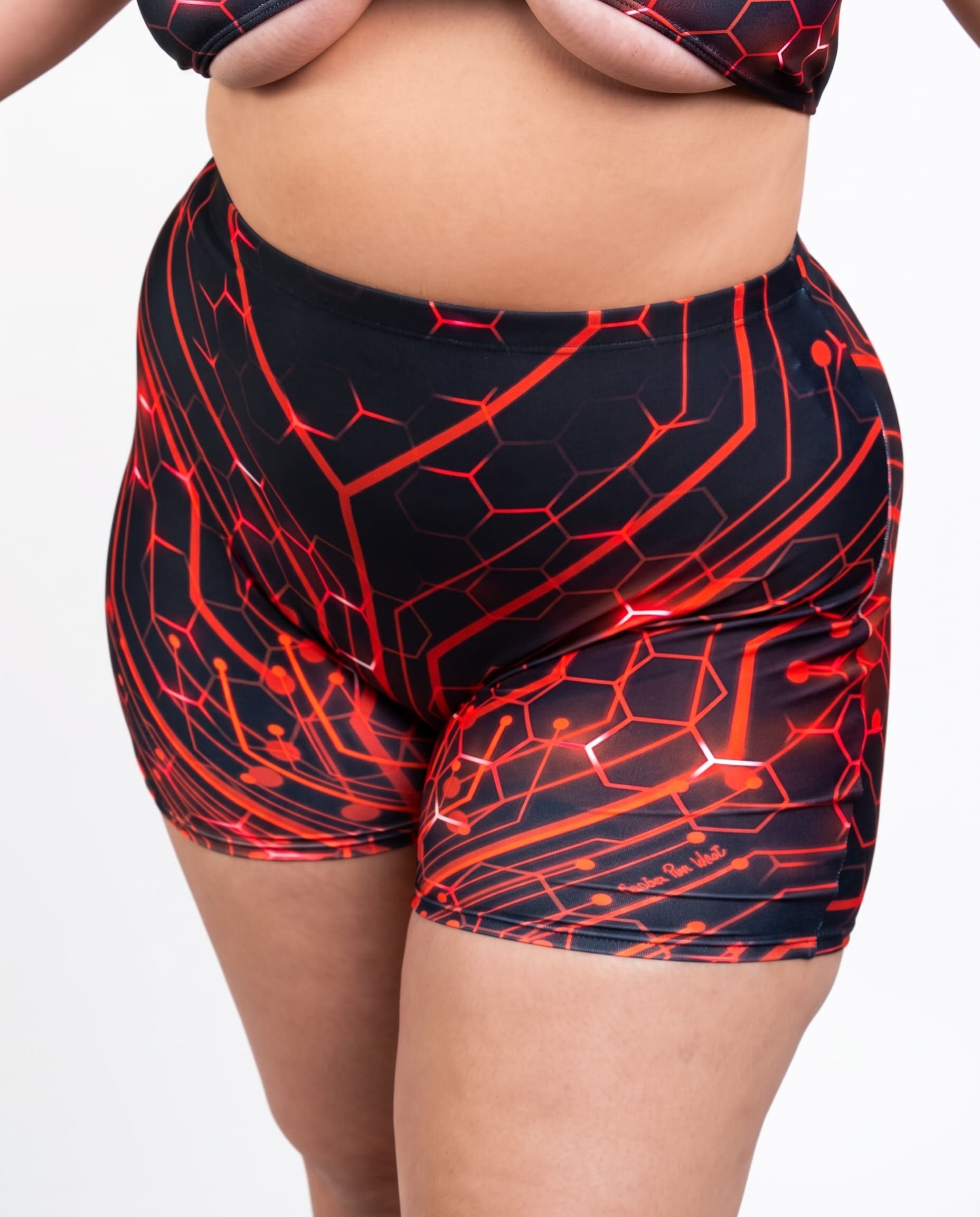 Red Singularity High Waist Shorts