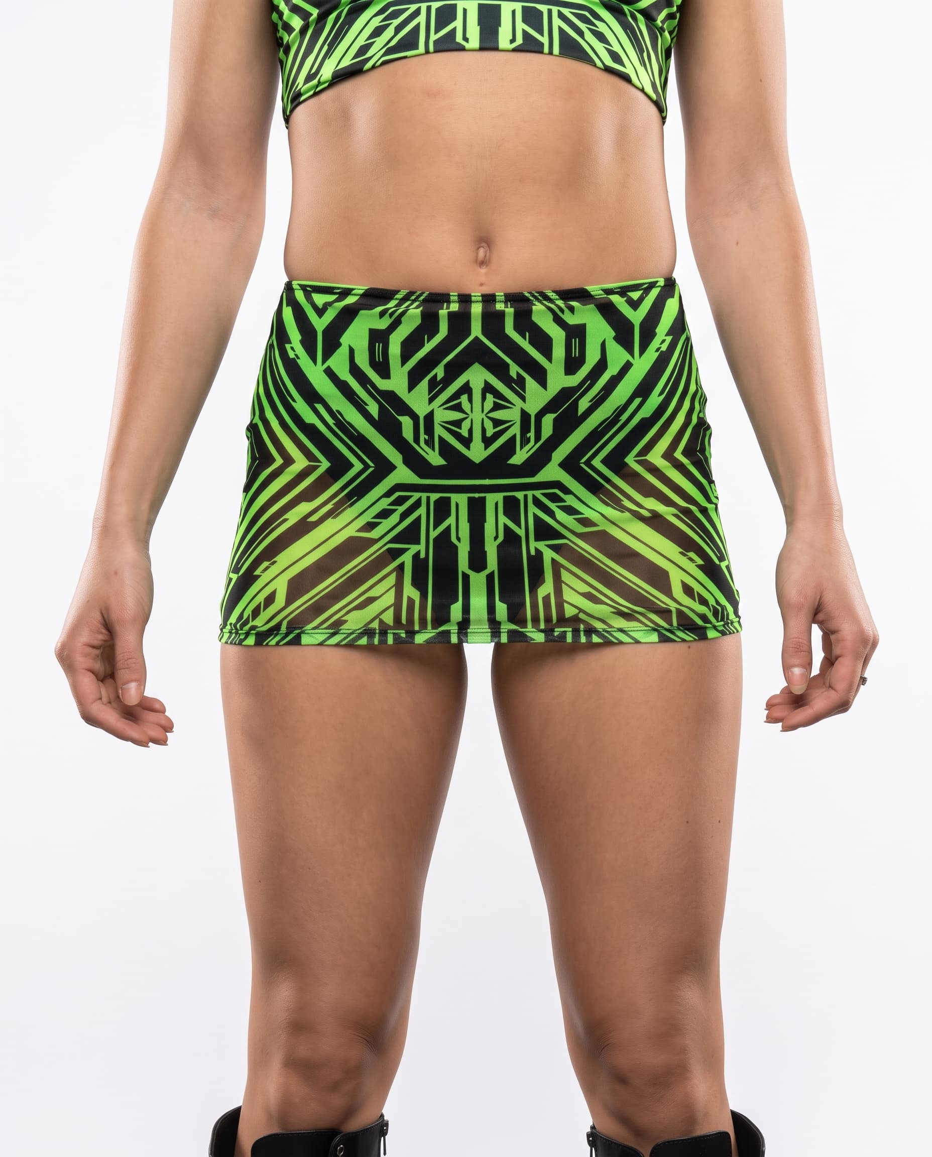 Techtronix Mesh Extra Mini Skirt. Freedom Rave Wear product photo