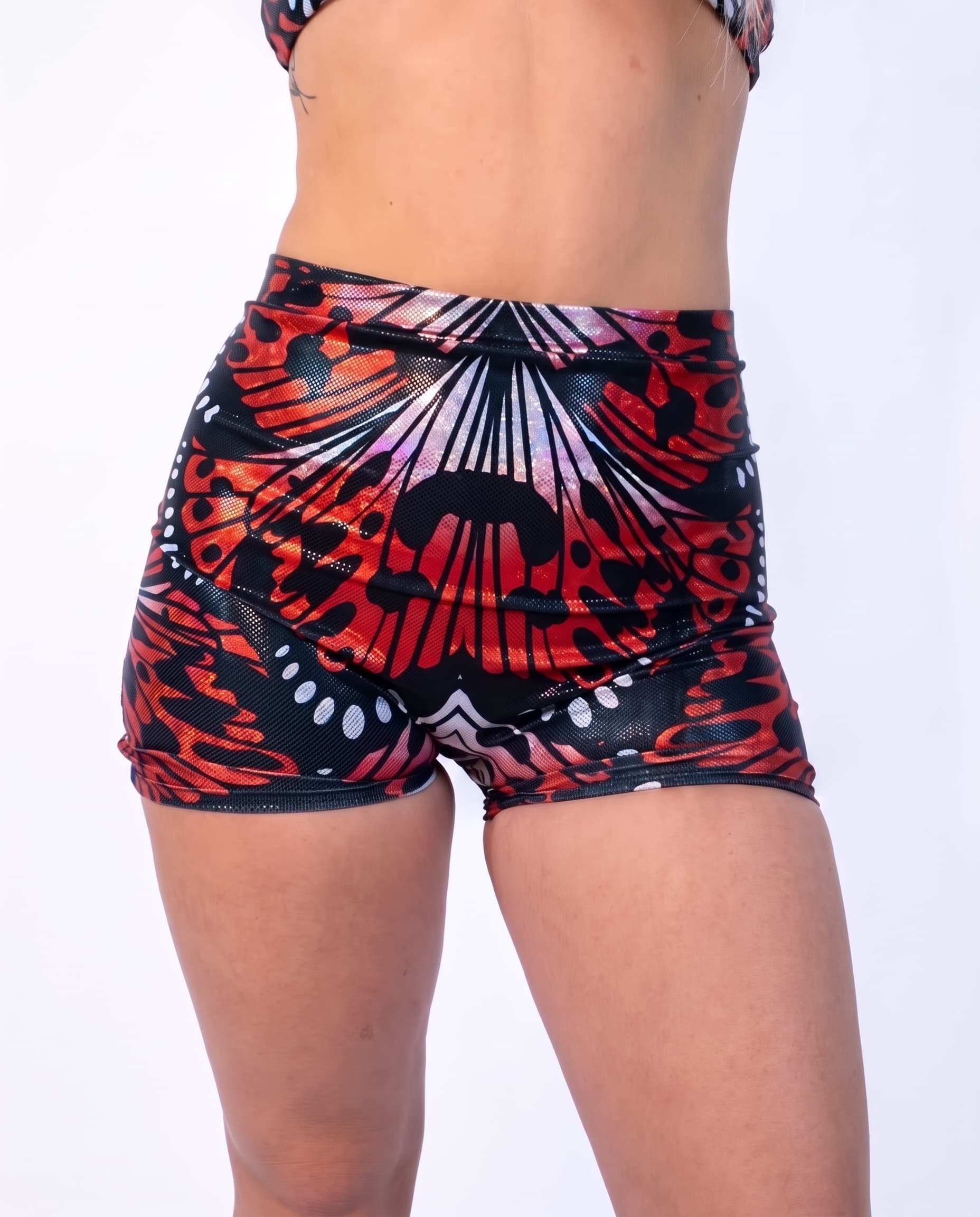 Lacewing High Waist Shorts. Freedom Rave Wear product photo