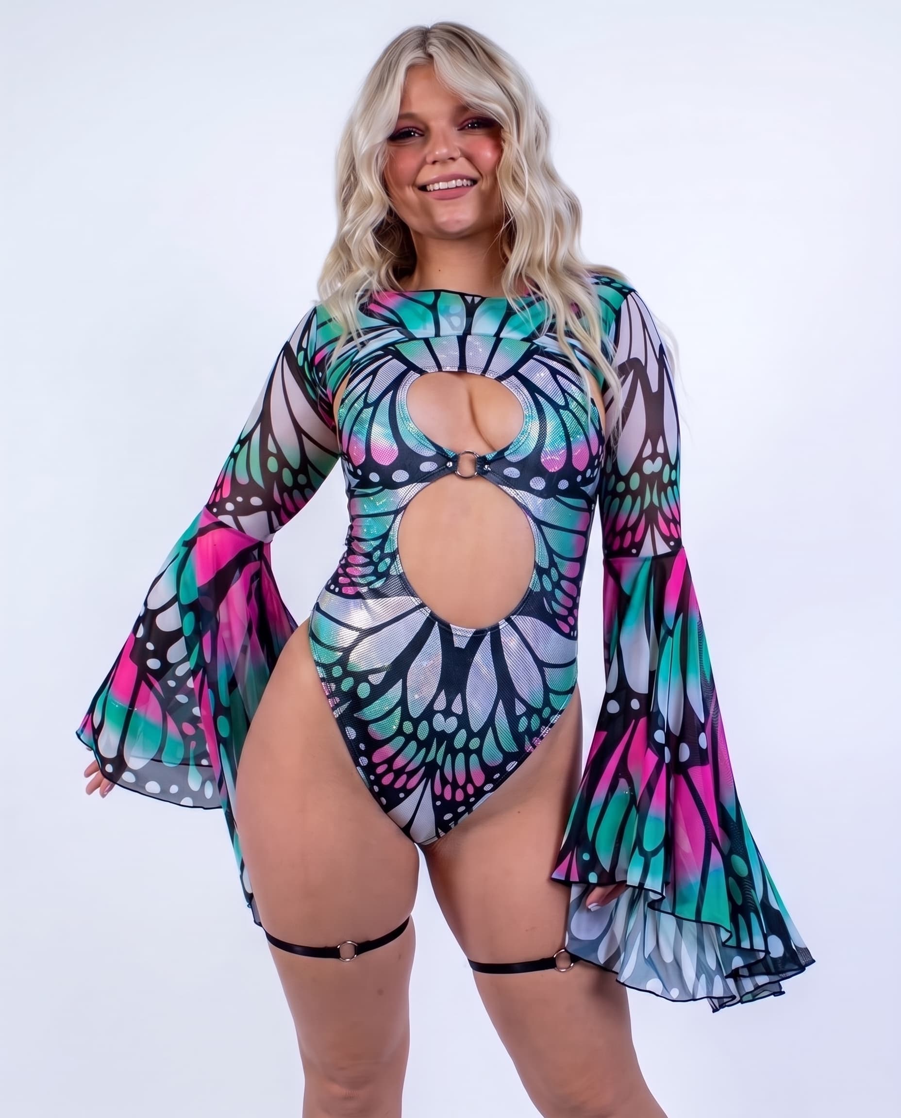 Flutter Mesh Bell Sleeves