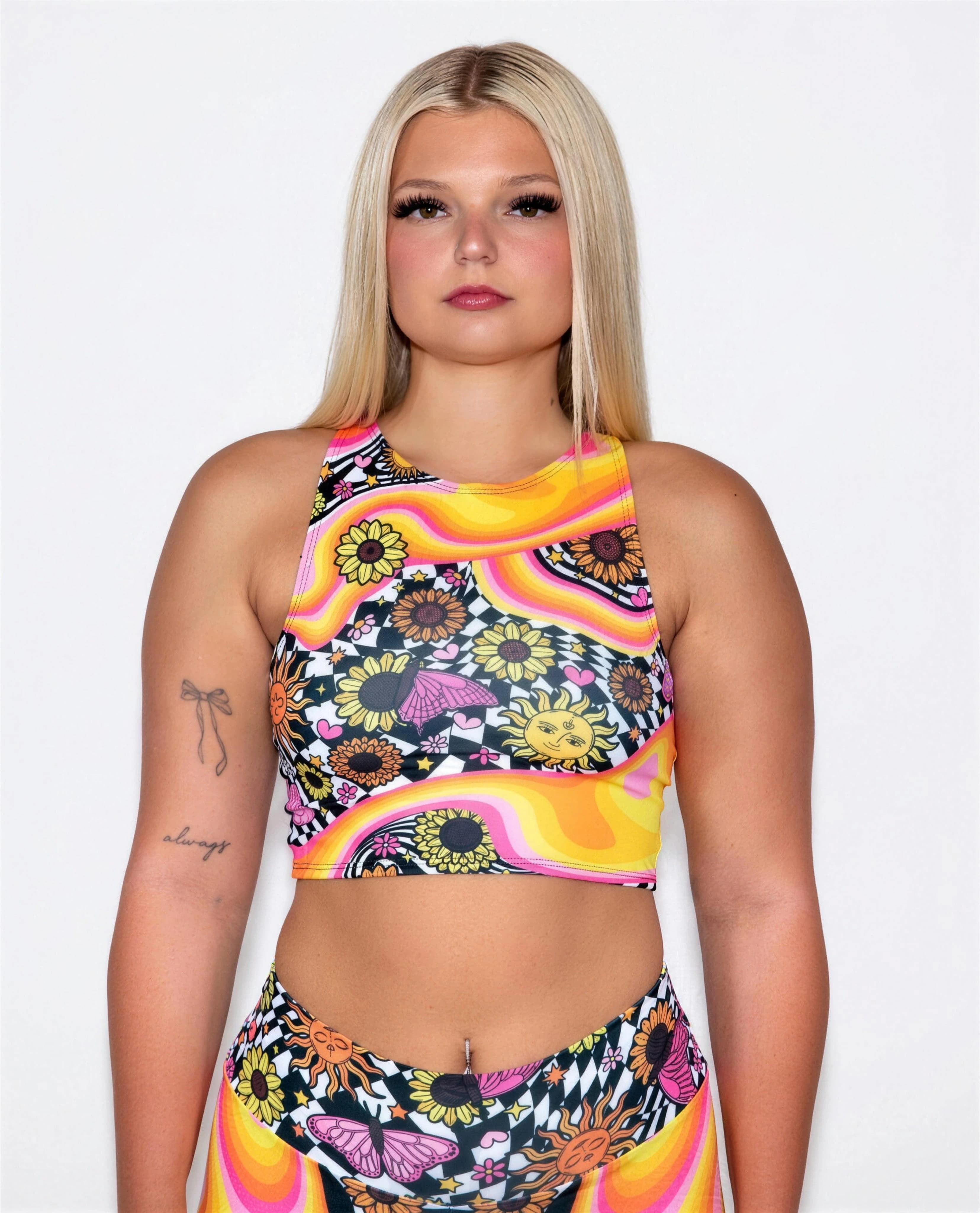 Sundaze Crop Top. Freedom Rave Wear product photo