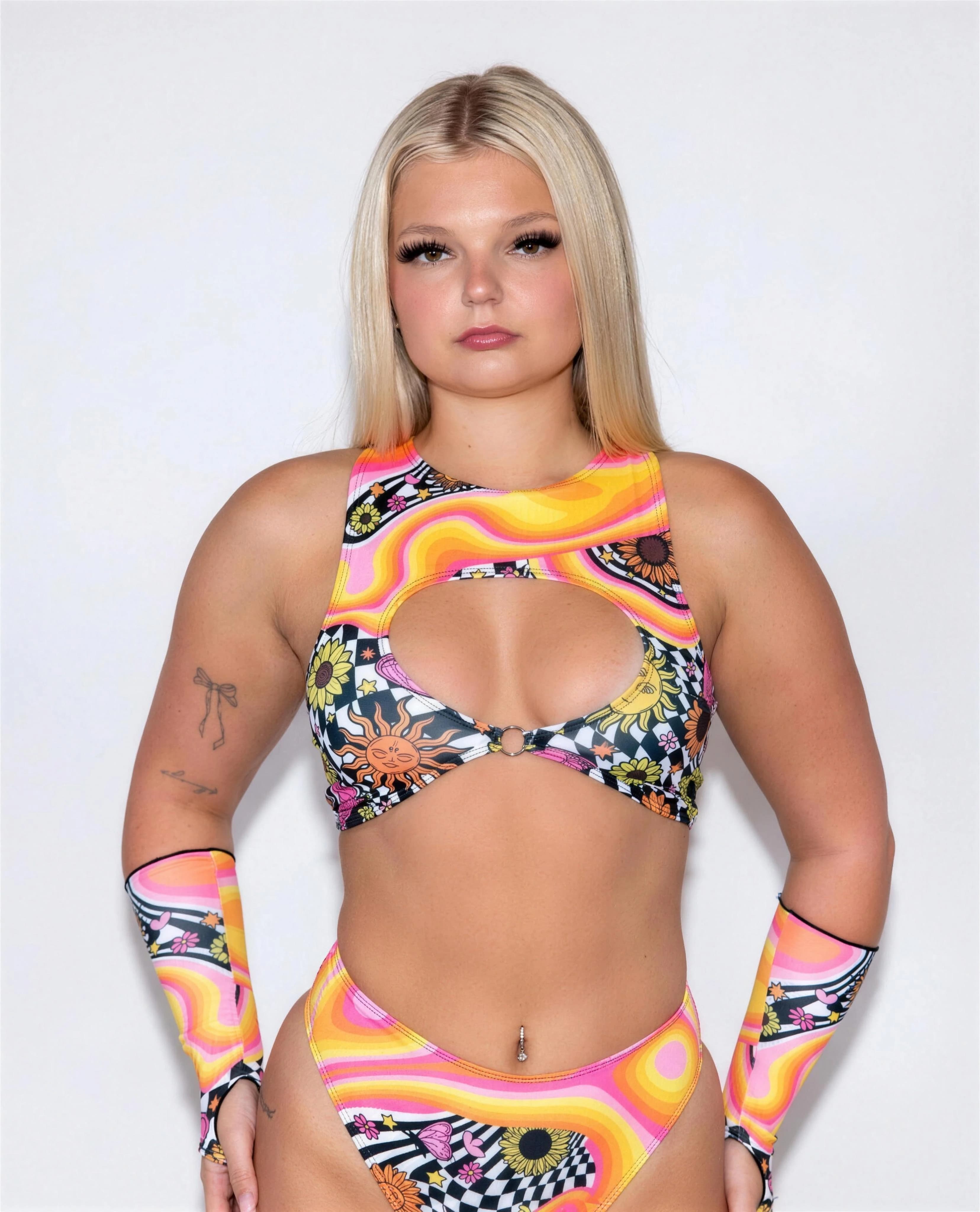 Sundaze Keyhole Top. Freedom Rave Wear product photo