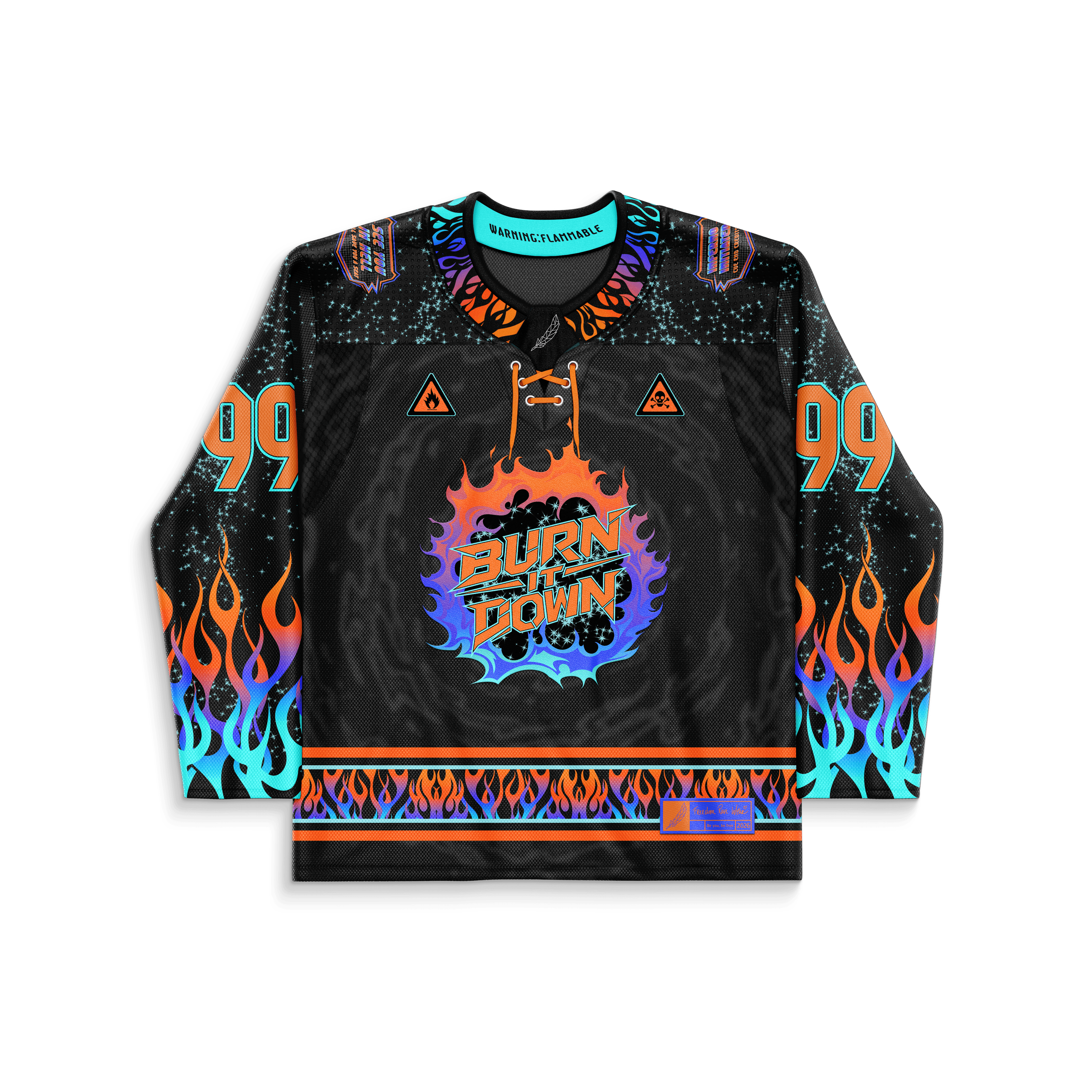 Blaze Hockey Jersey. Freedom Rave Wear product photo