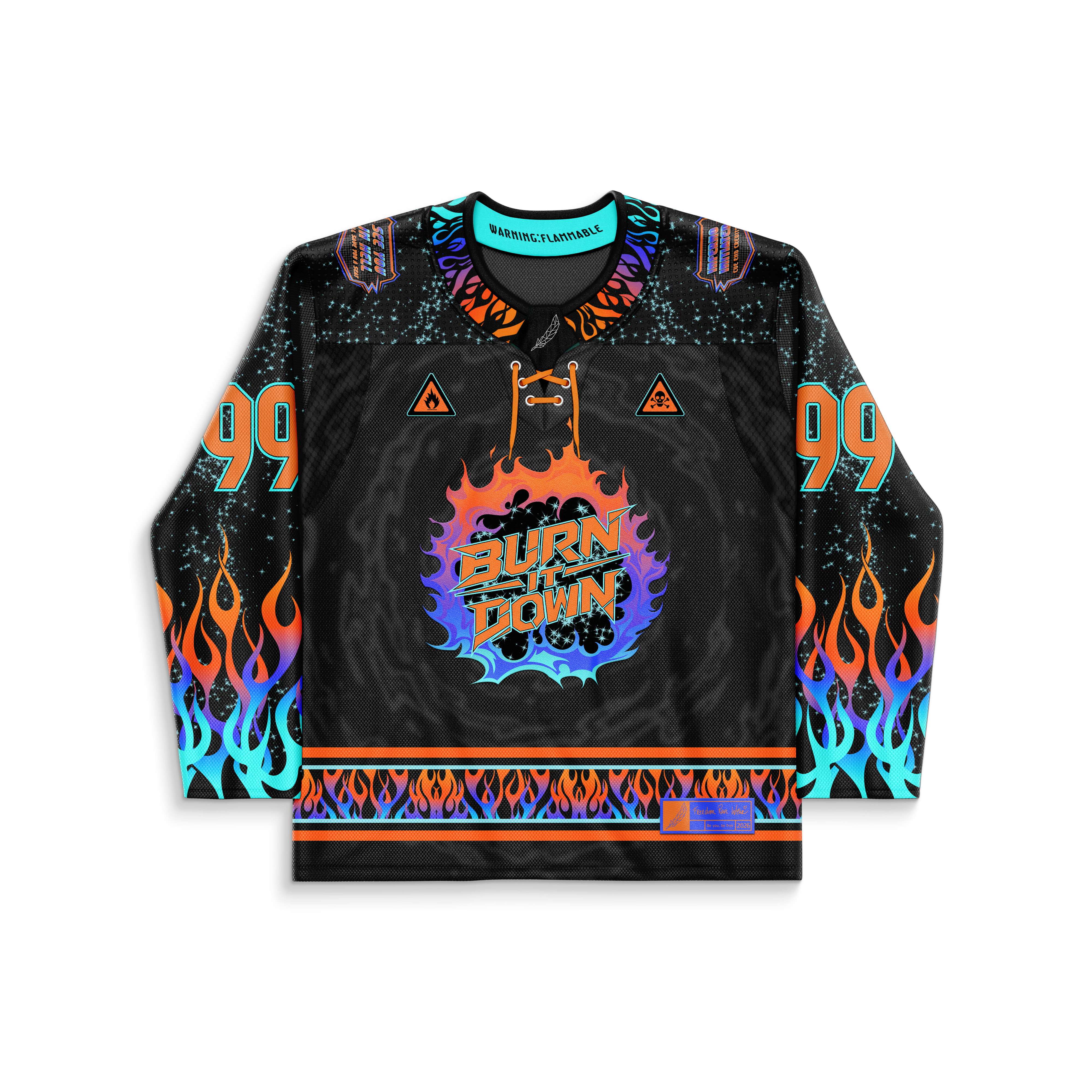 Blaze Hockey Jersey. Freedom Rave Wear product photo