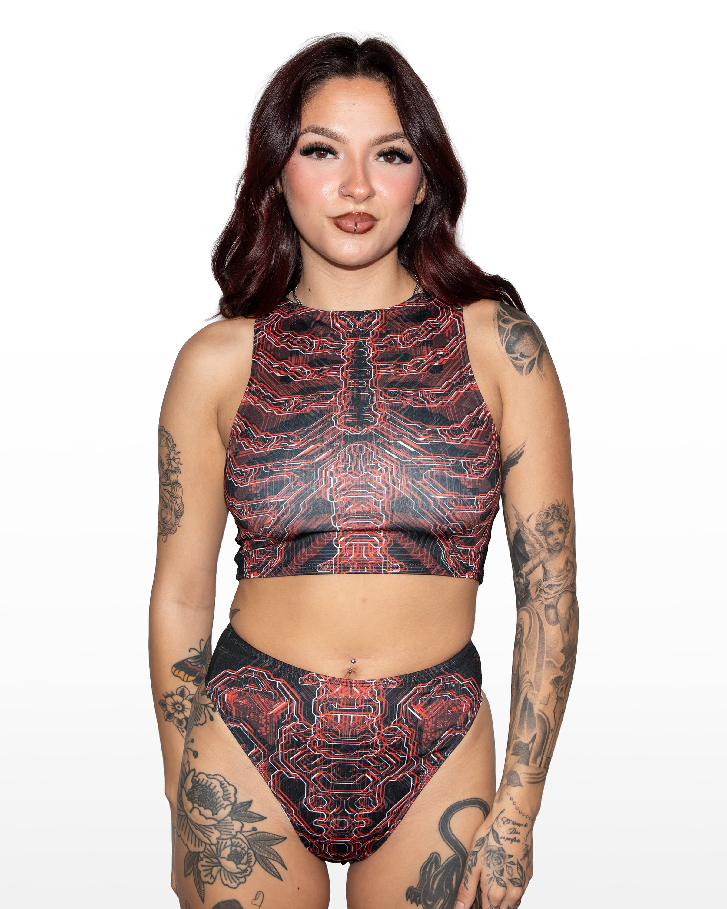 Deadwire Crop Top. Freedom Rave Wear product photo