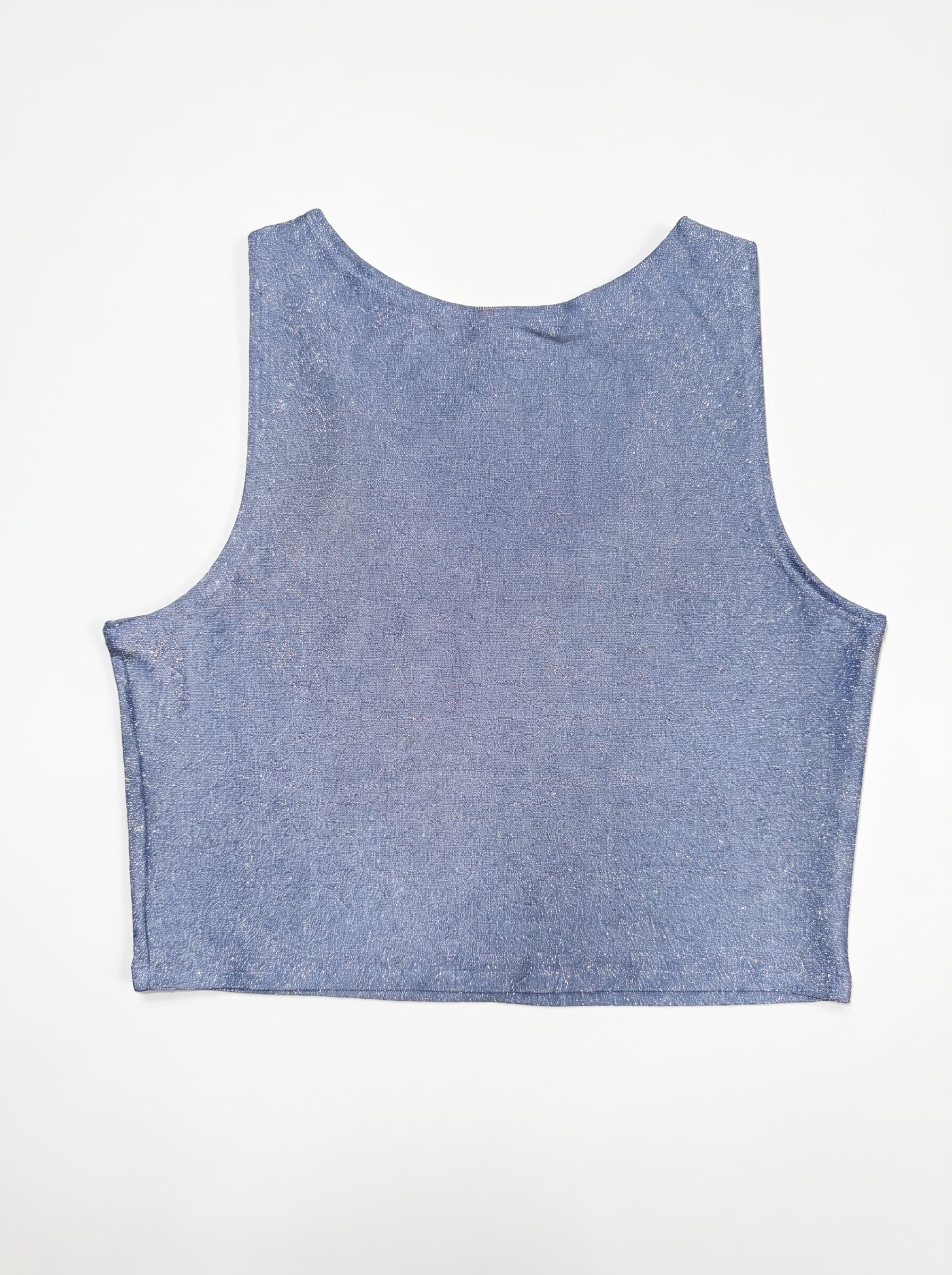 Blue Sparkly Crop Top