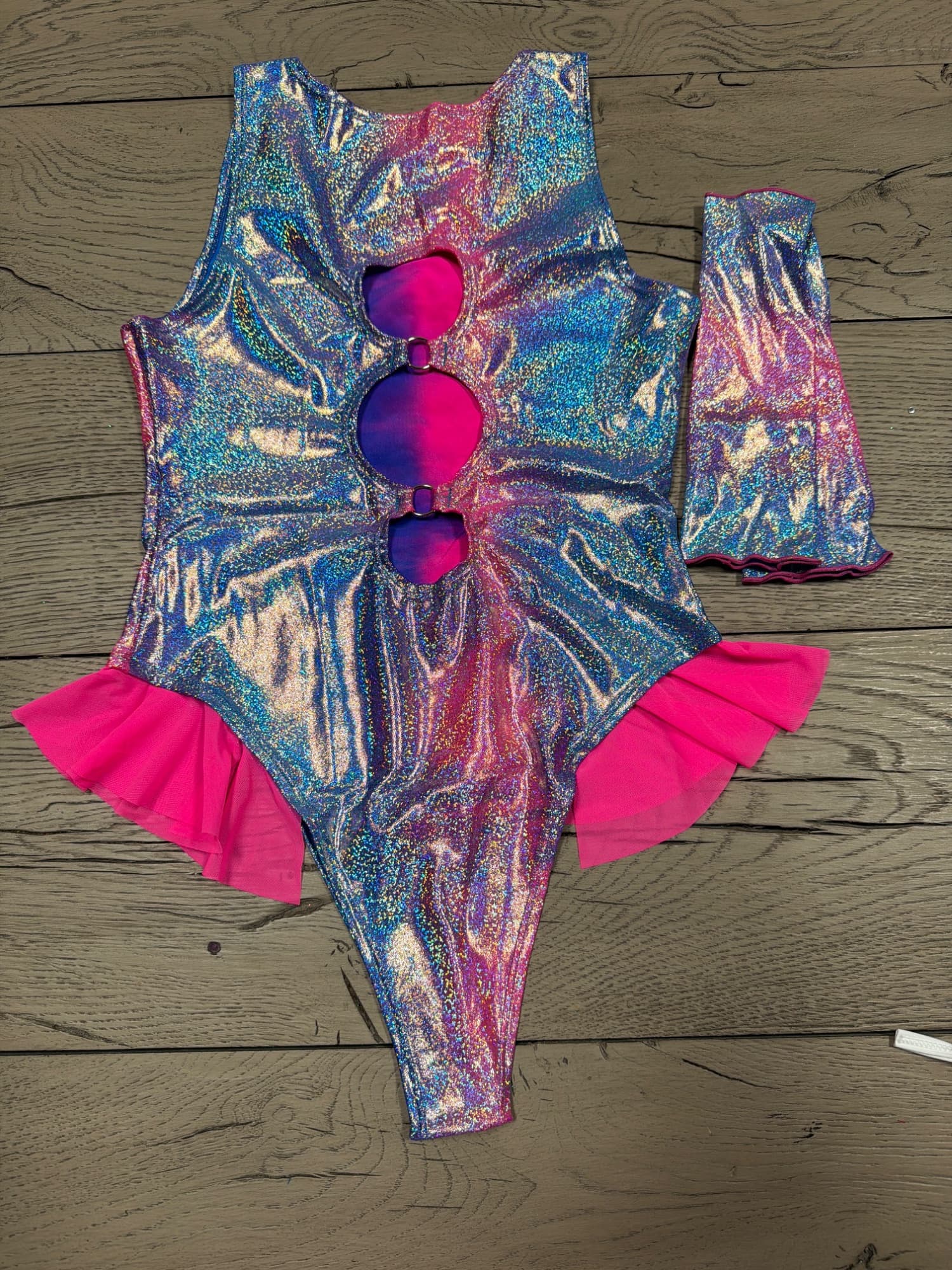 Holographic Rave Bodysuit. Freedom Rave Wear product photo