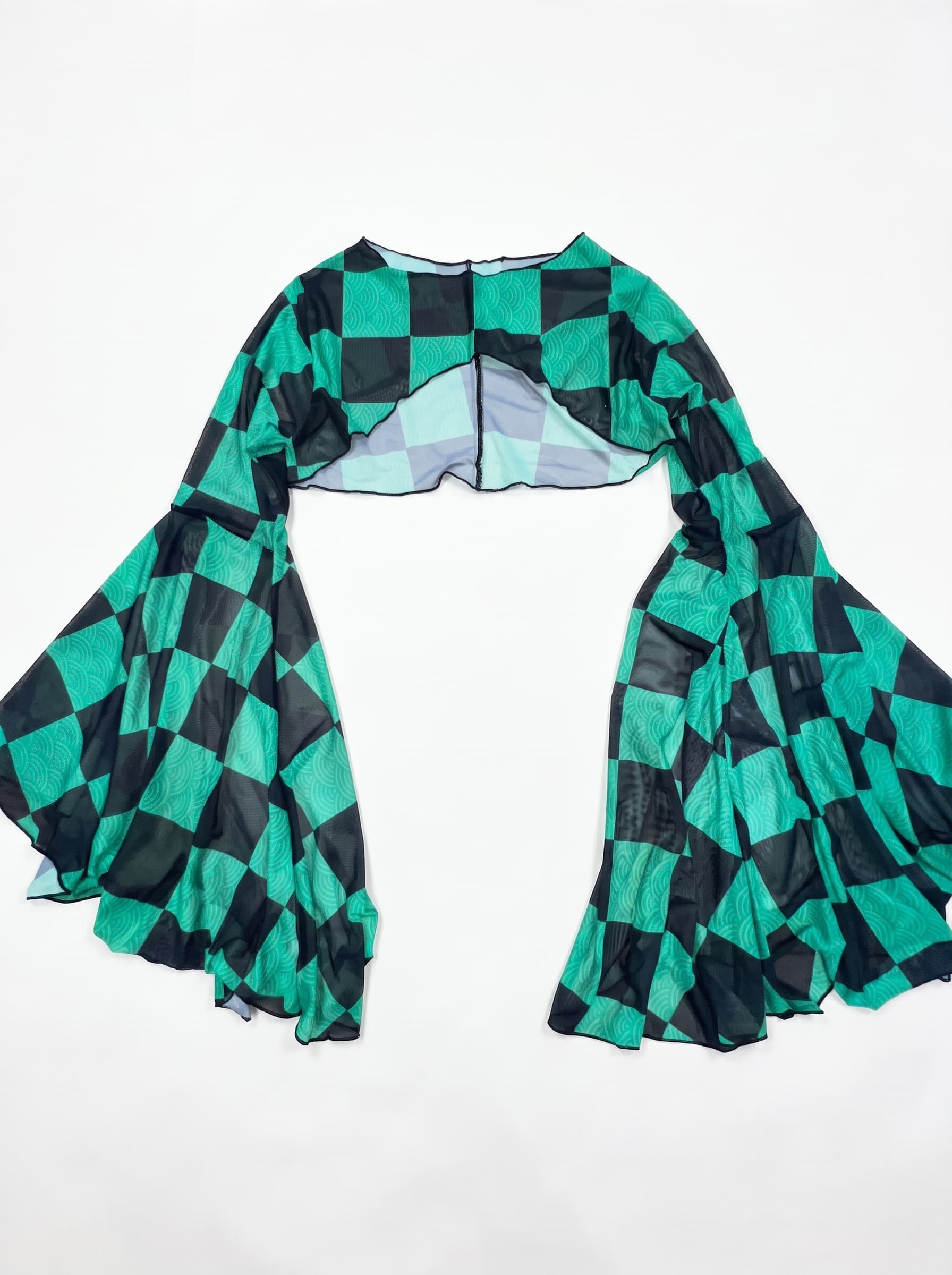 Sunlit Warrior Mesh Bell Sleeves. Freedom Rave Wear product photo