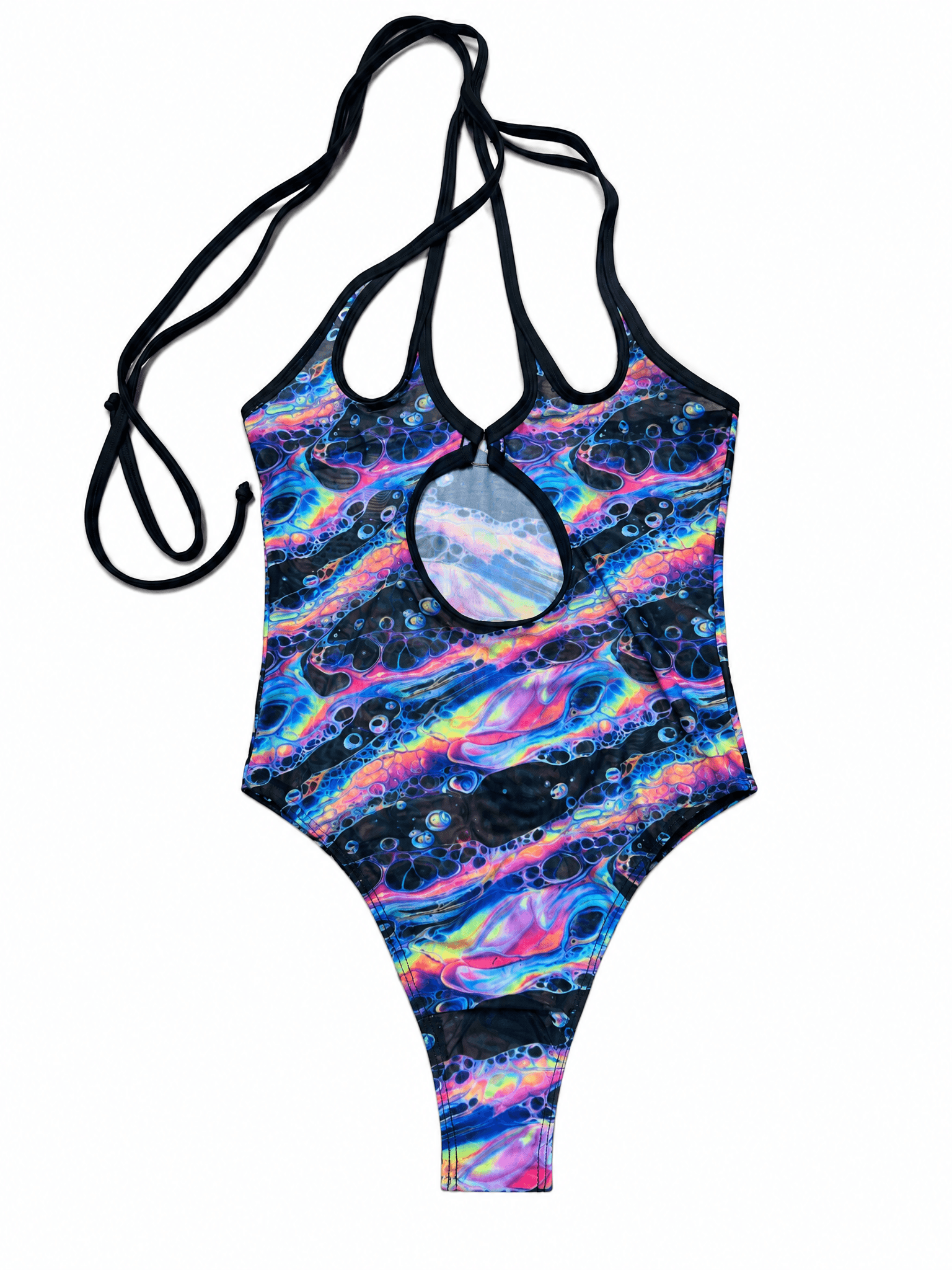 Acid Sky Mesh Cross Faded Bodysuit