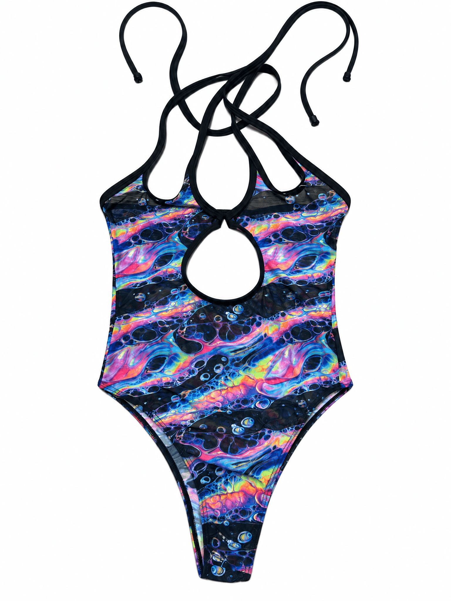 Acid Sky Mesh Cross Faded Bodysuit