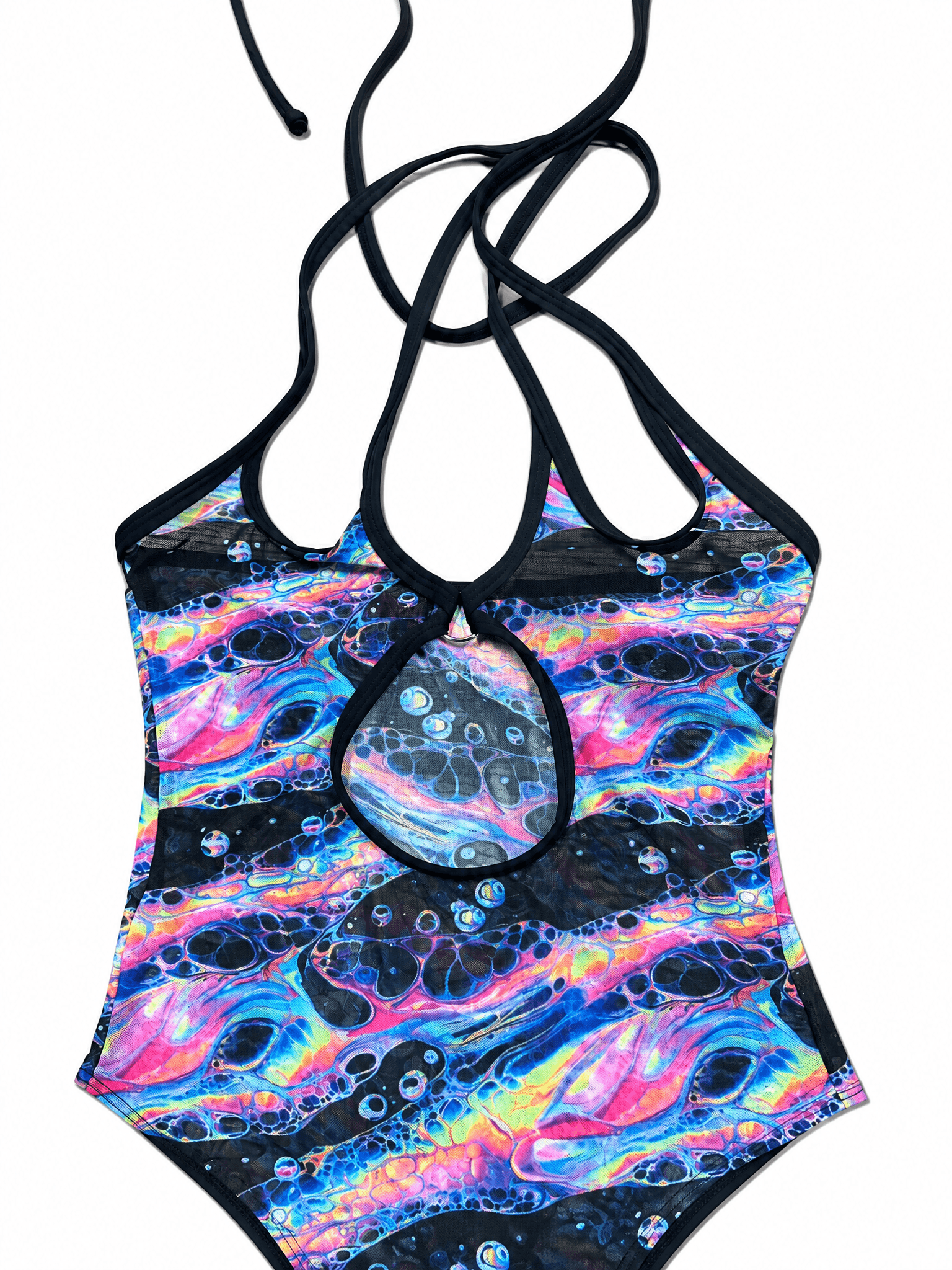 Acid Sky Mesh Cross Faded Bodysuit