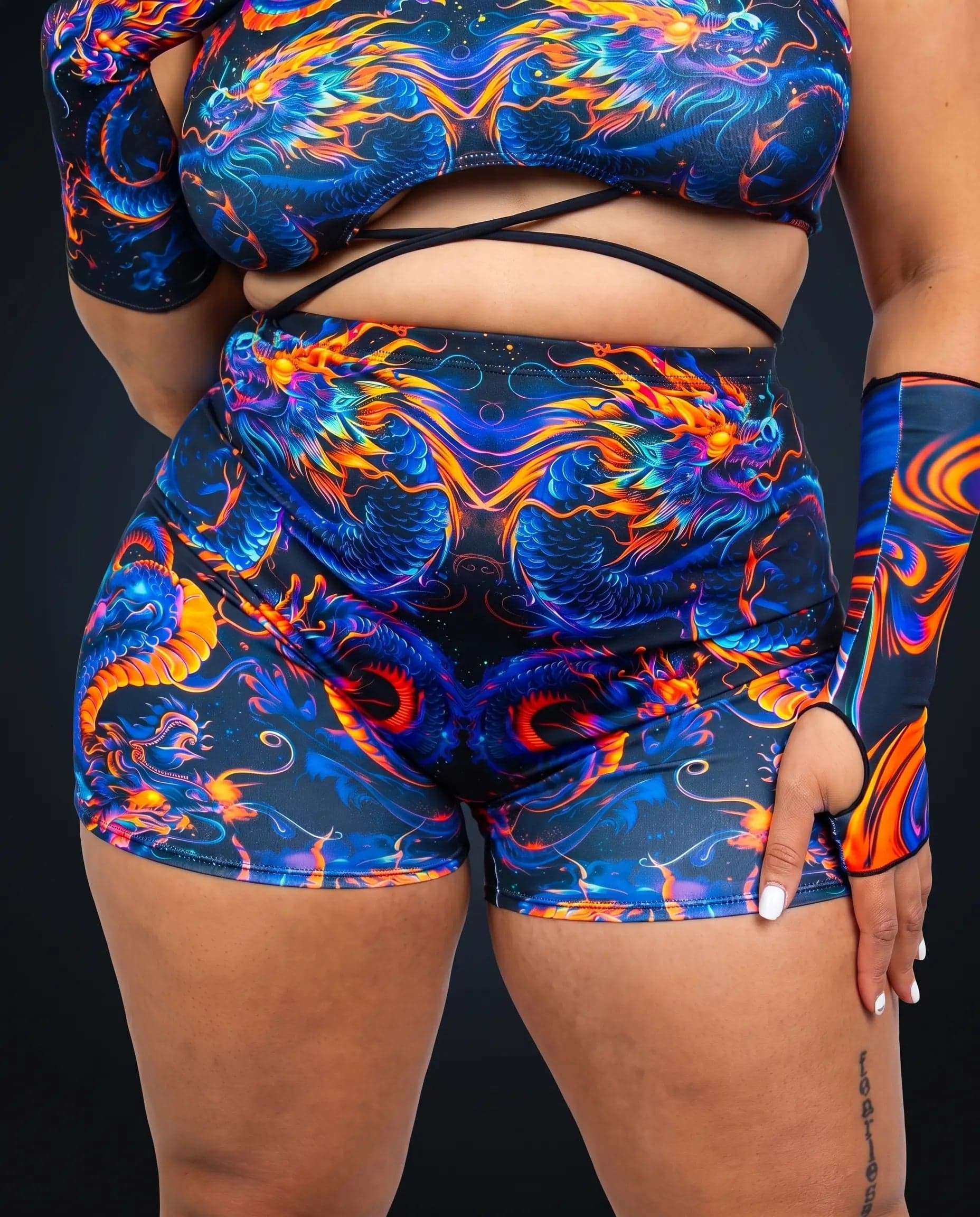 ShadowFlame High Waist Shorts