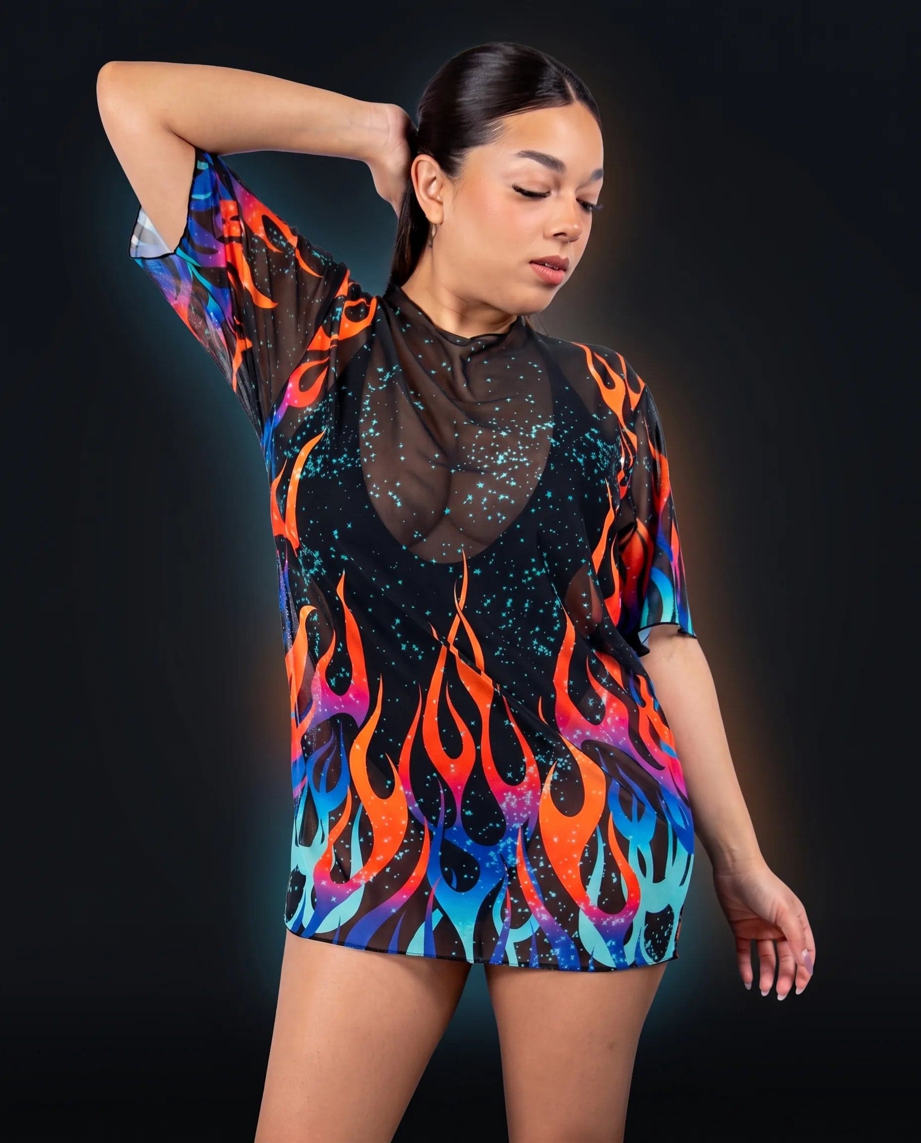Blaze Mesh Oversized Tee