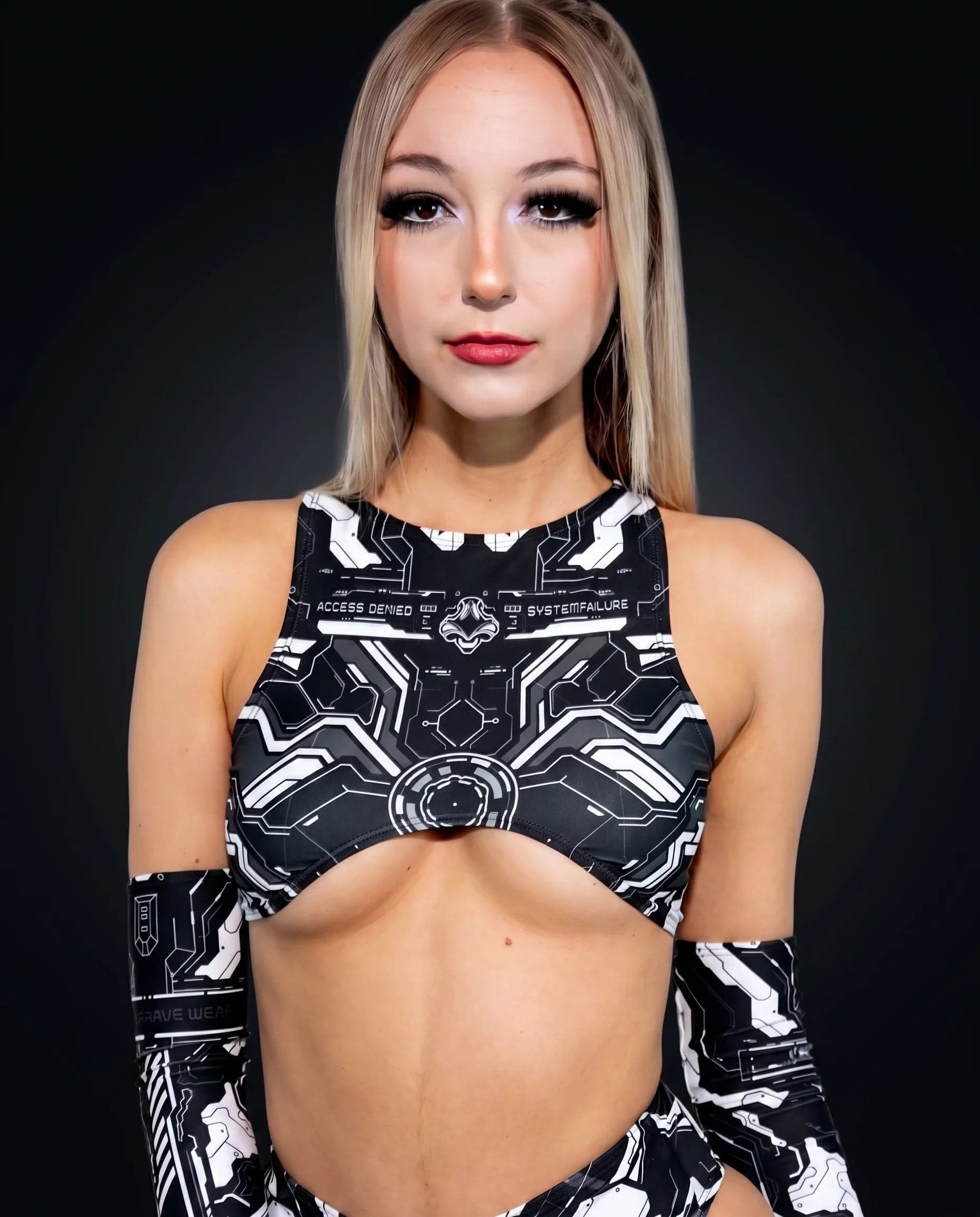 Mechanoid Teaser Top - Black