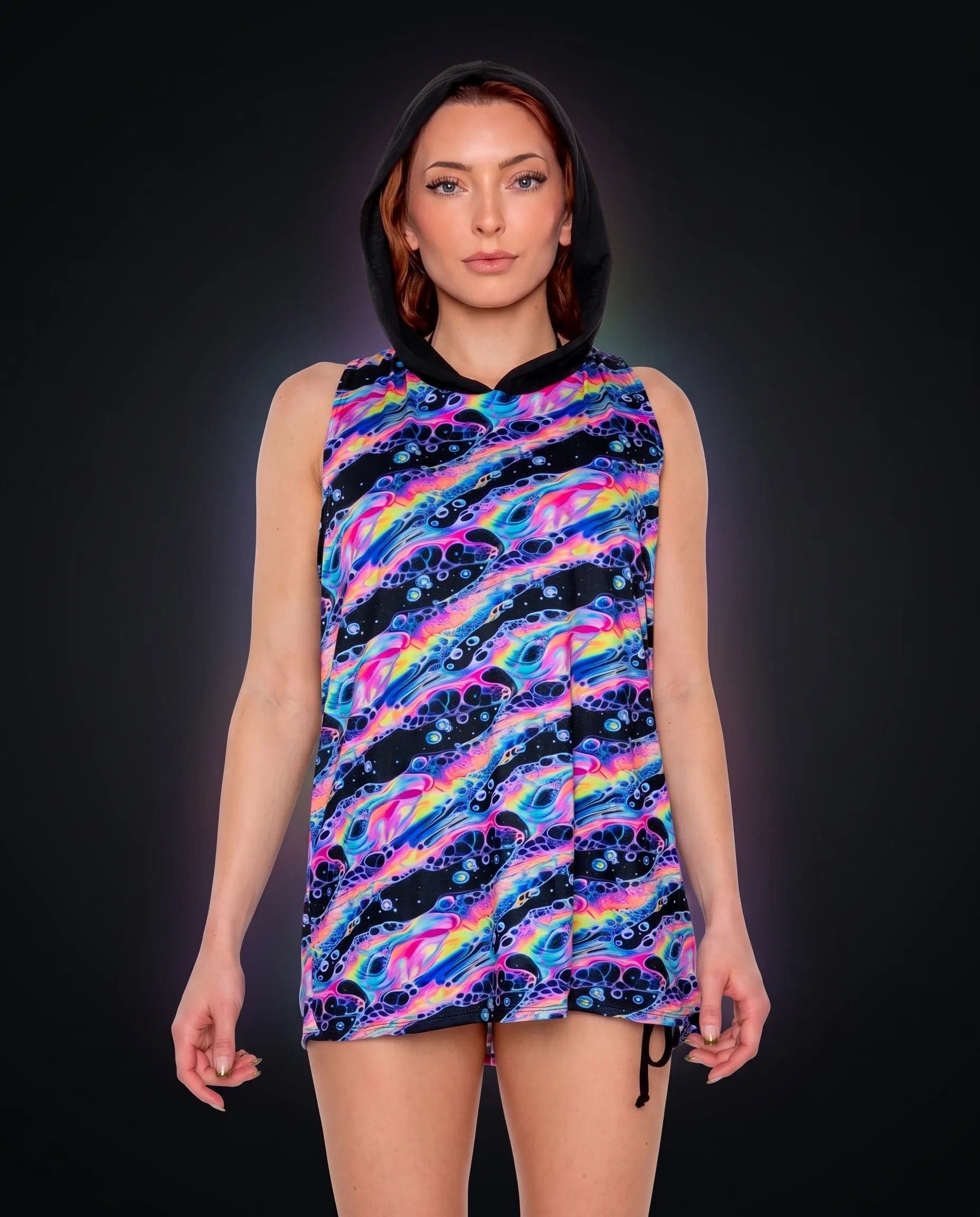 Acid Sky Men's Tank Top with Hood