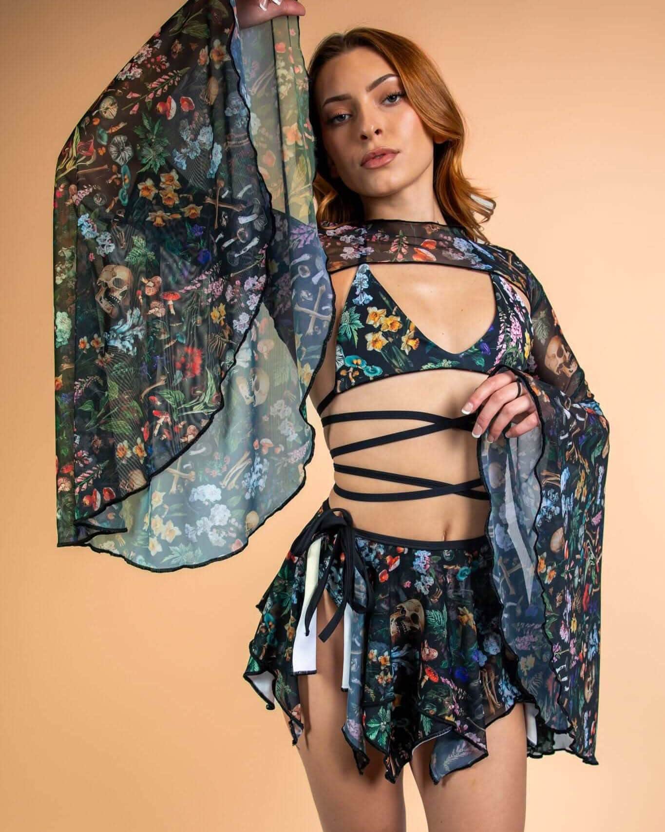 Poison Mesh Bell Sleeves