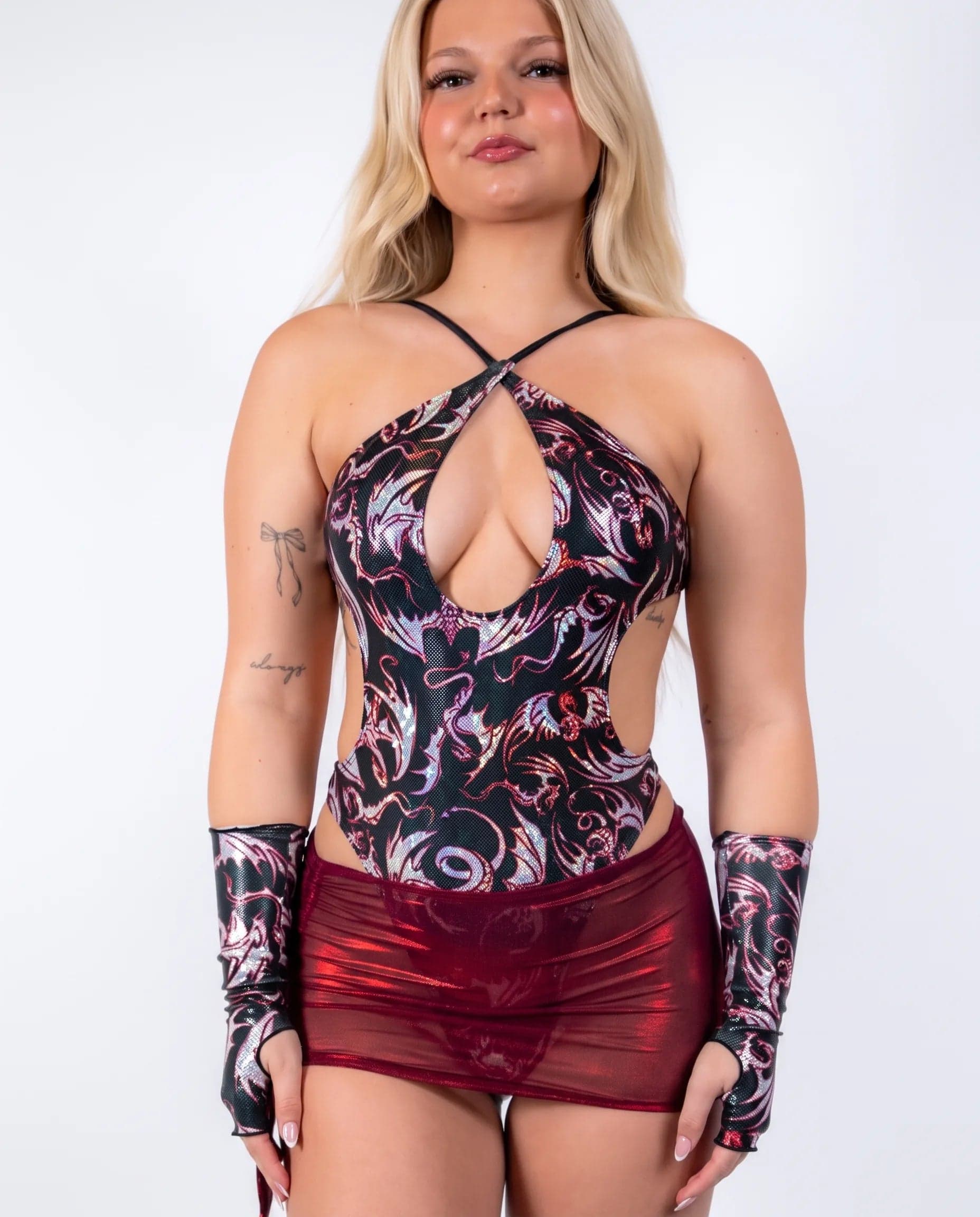 Heartbreaker Mesh Cinch Skirt