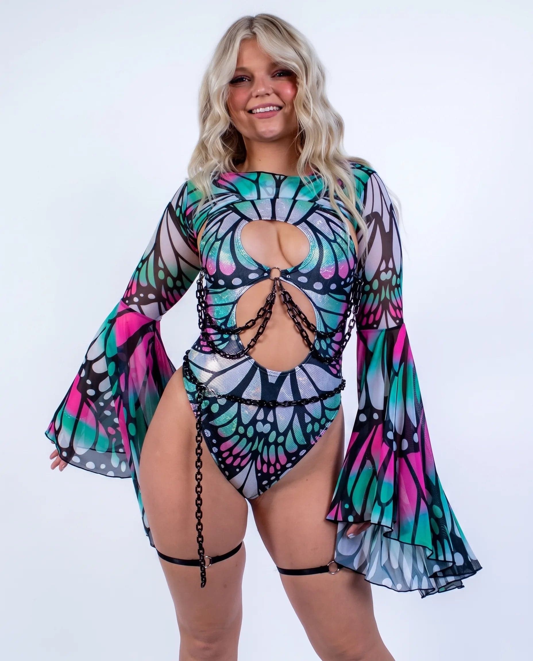 Flutter Mesh Bell Sleeves