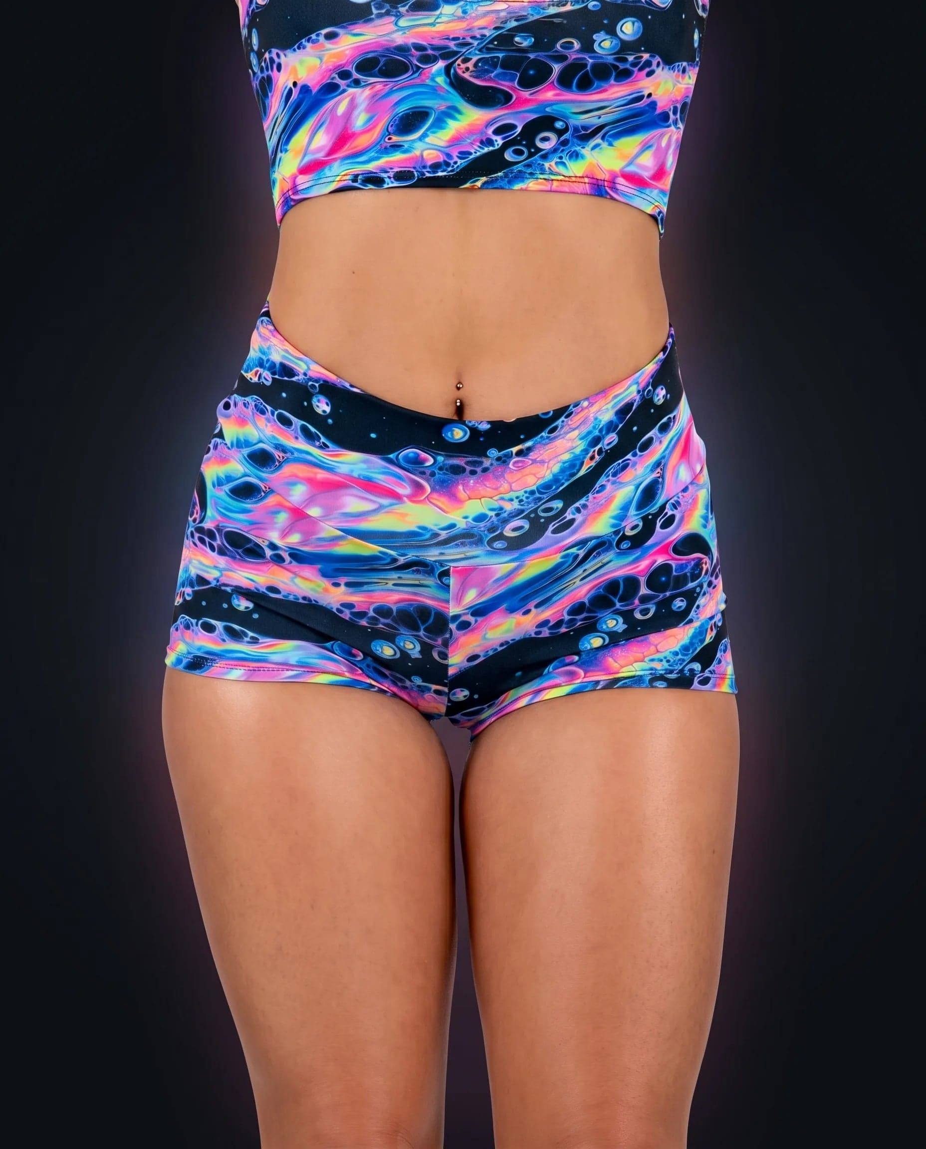 Acid Sky Spandex Shorts