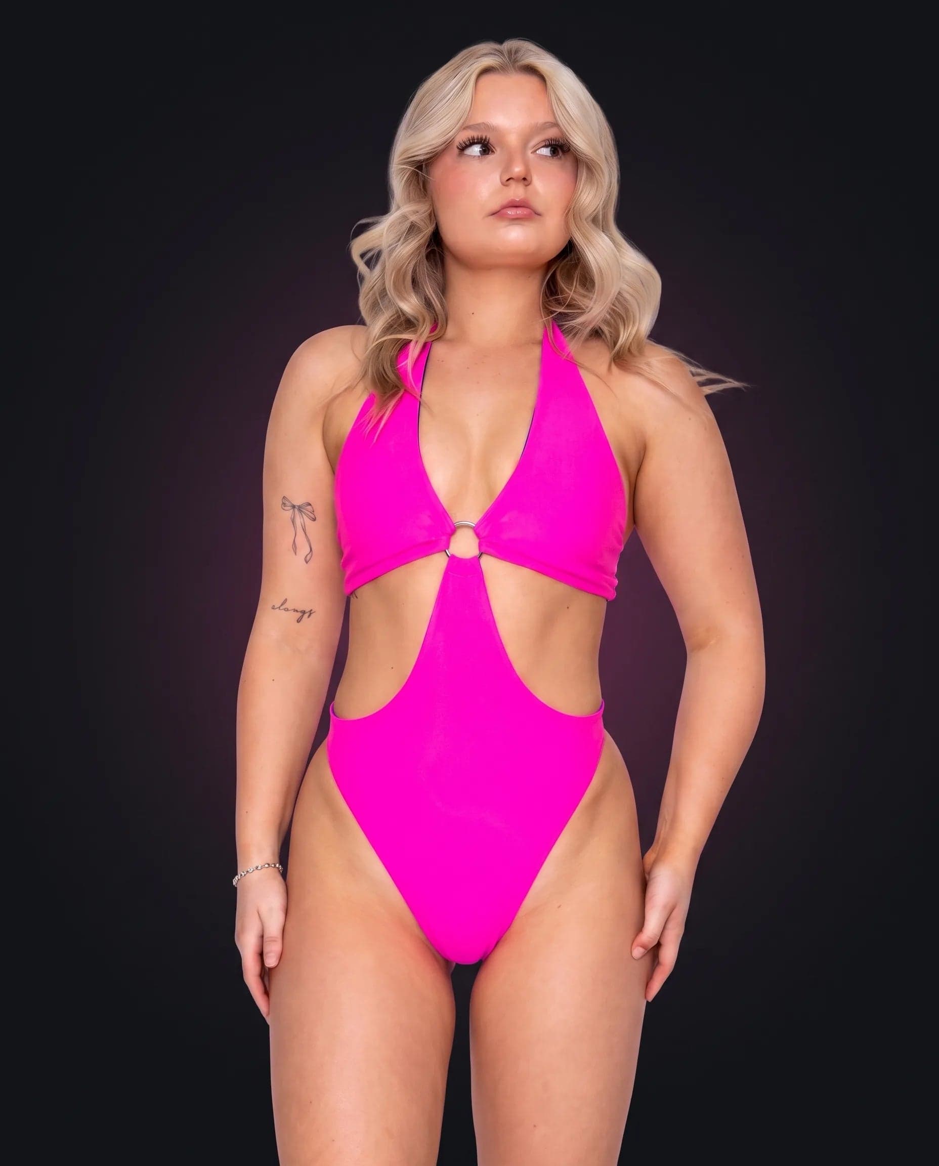 Hot Pink O-Ring Bodysuit