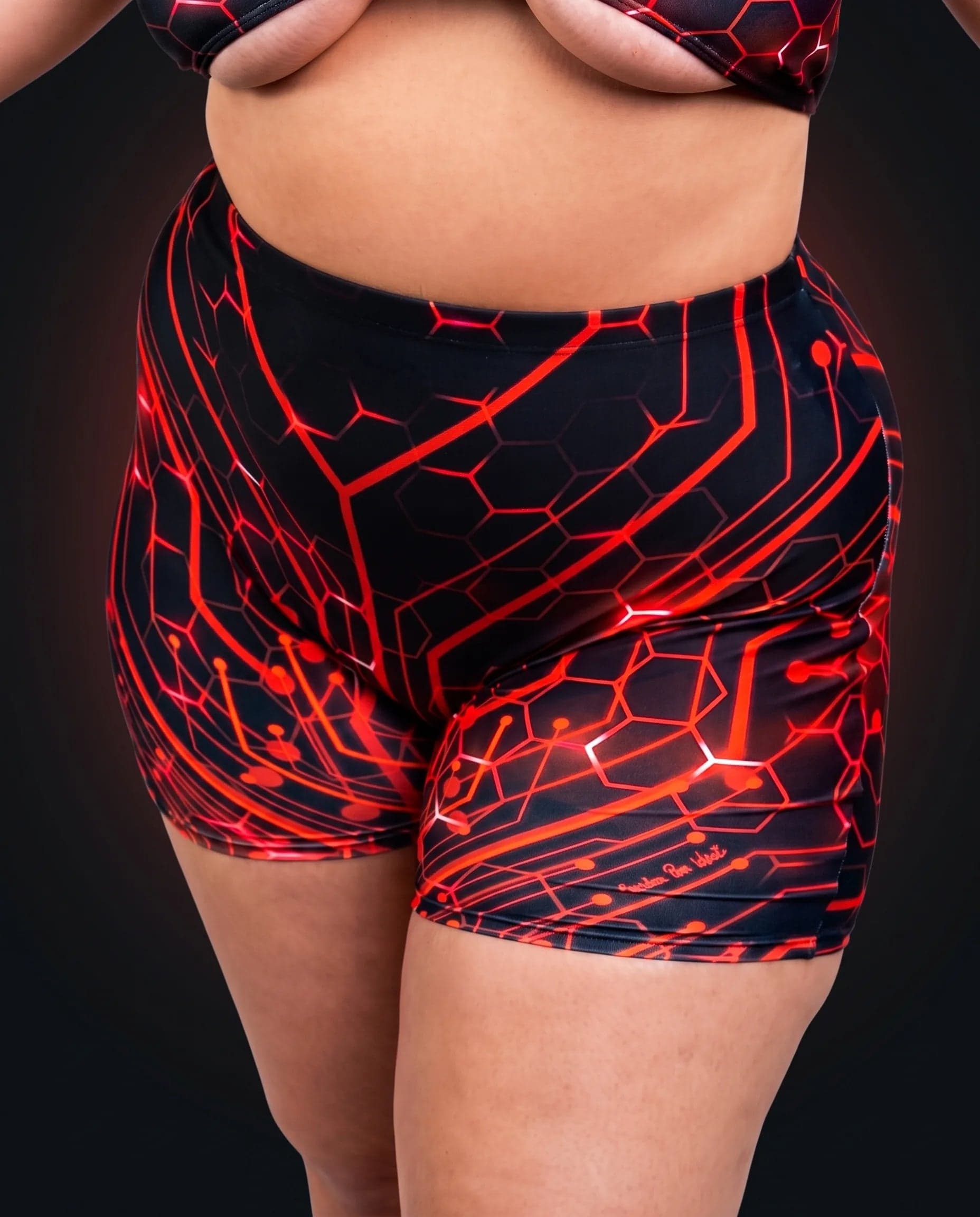 Red Singularity High Waist Shorts