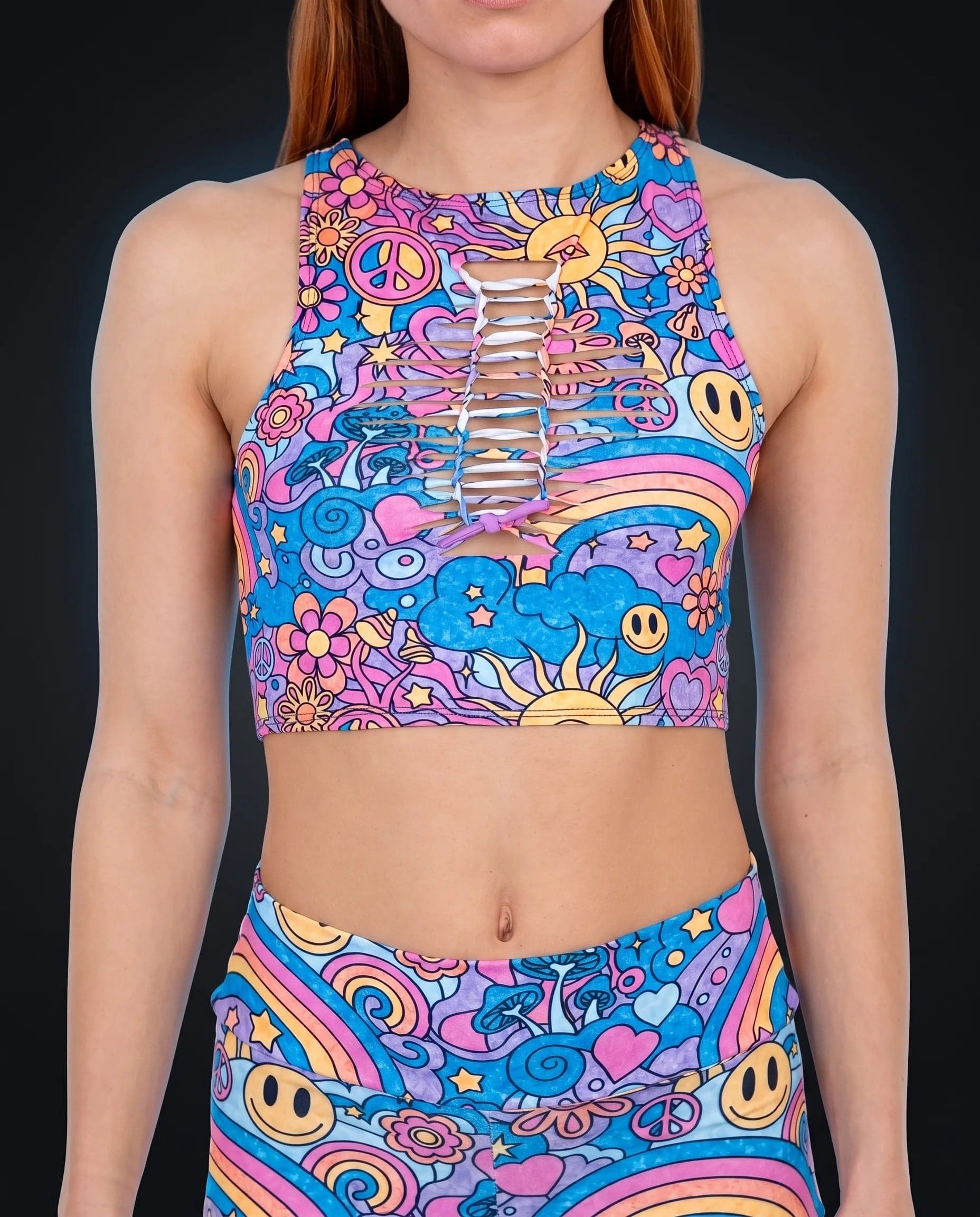Groovy Slit Crop Top