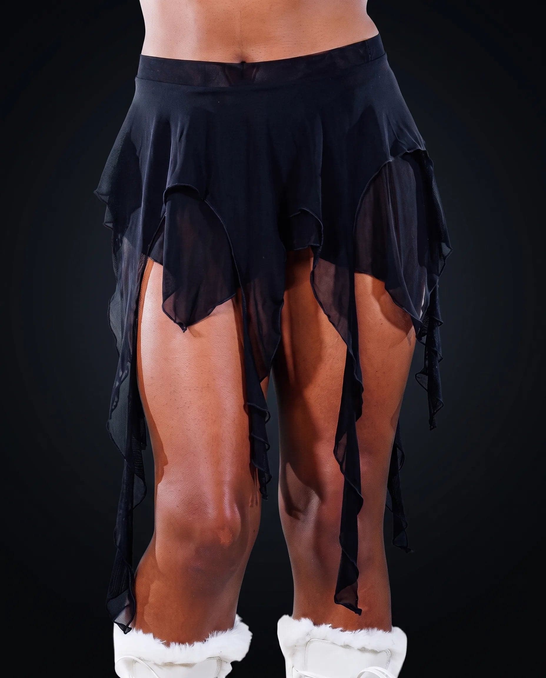 Black Mesh Sea Siren Skirt