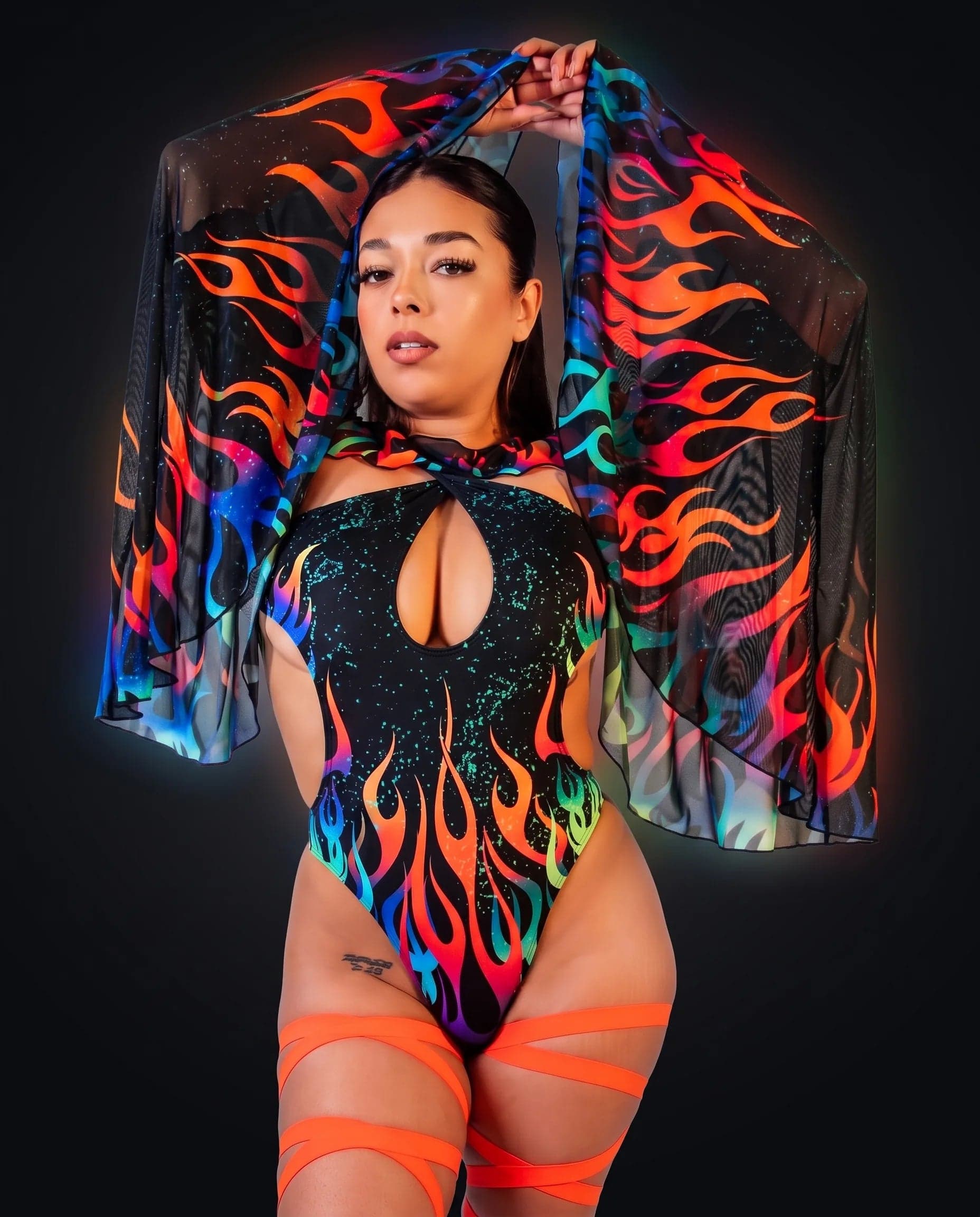 Blaze Mesh Bell Sleeves