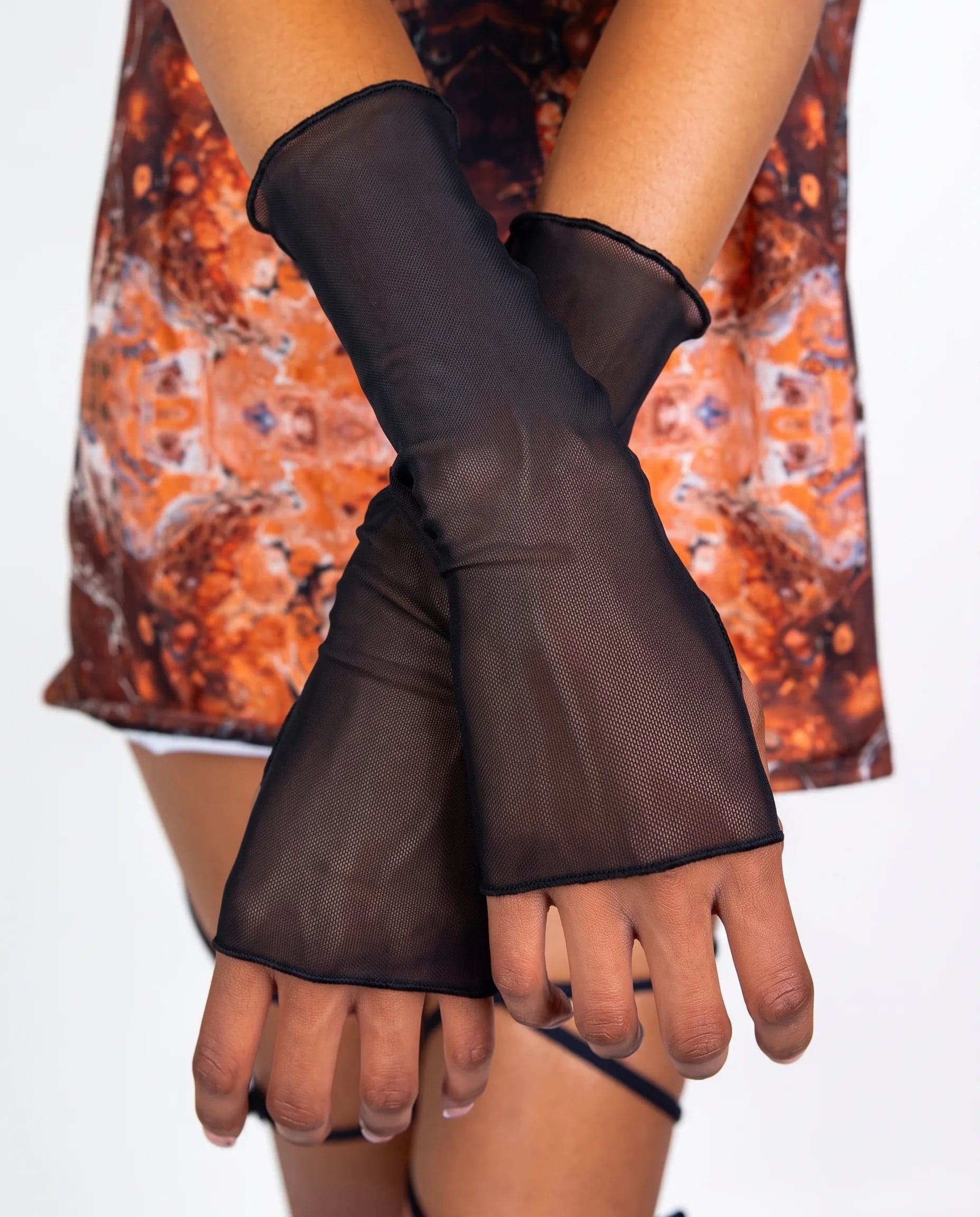 Black Mesh Gloves