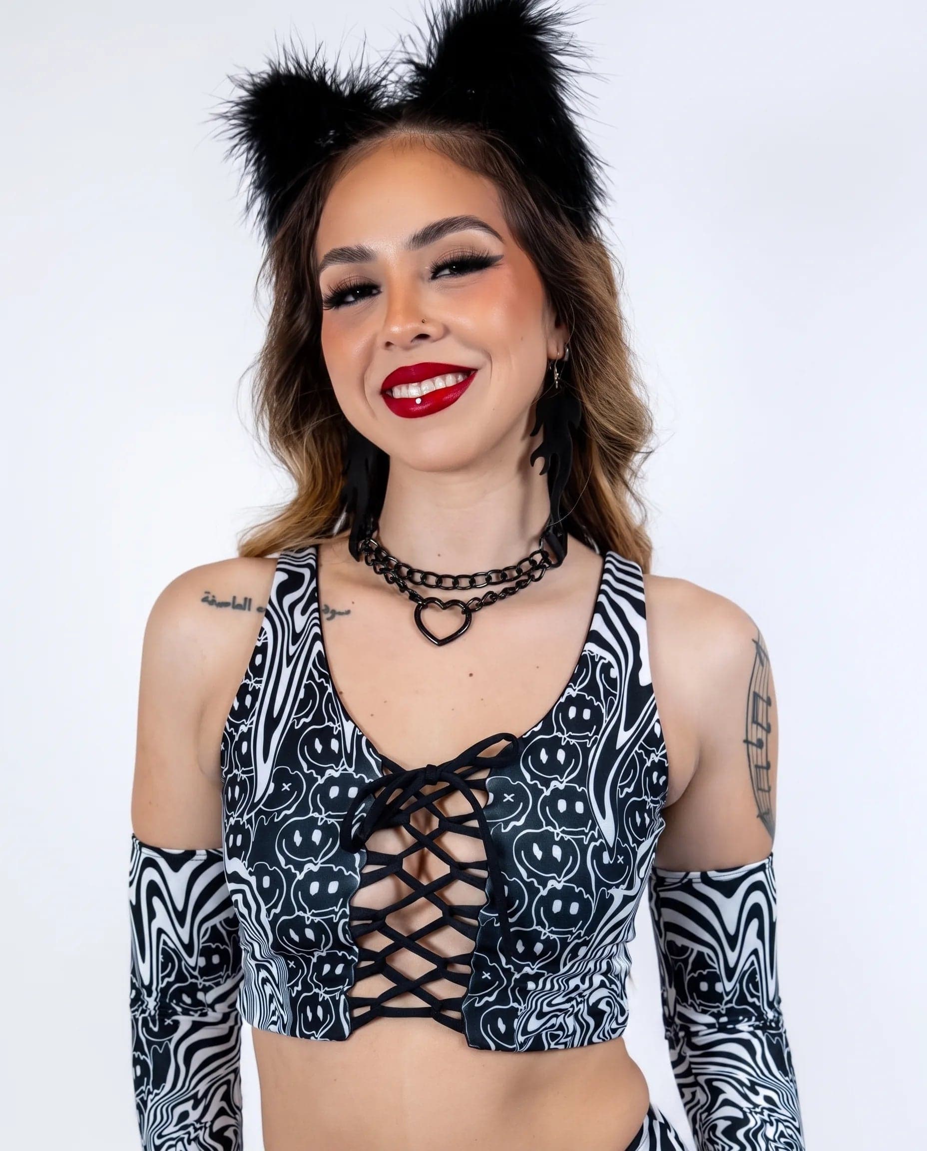 Meltdown Lace Up Top