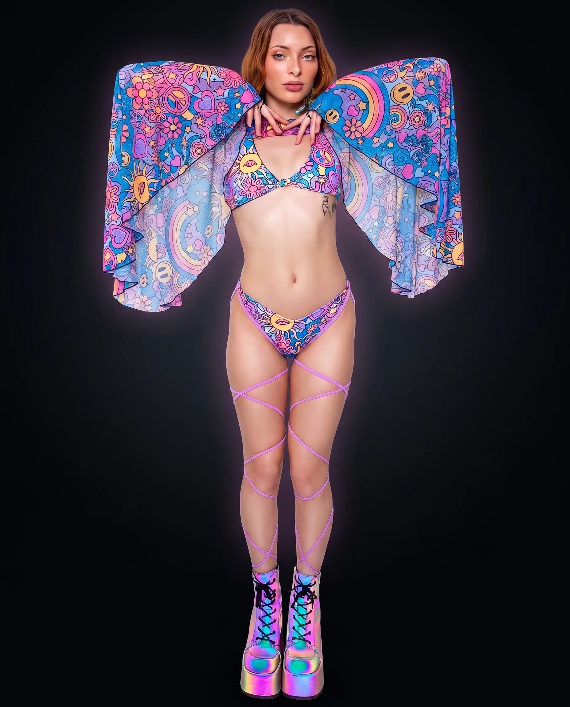 Groovy Mesh Bell Sleeves
