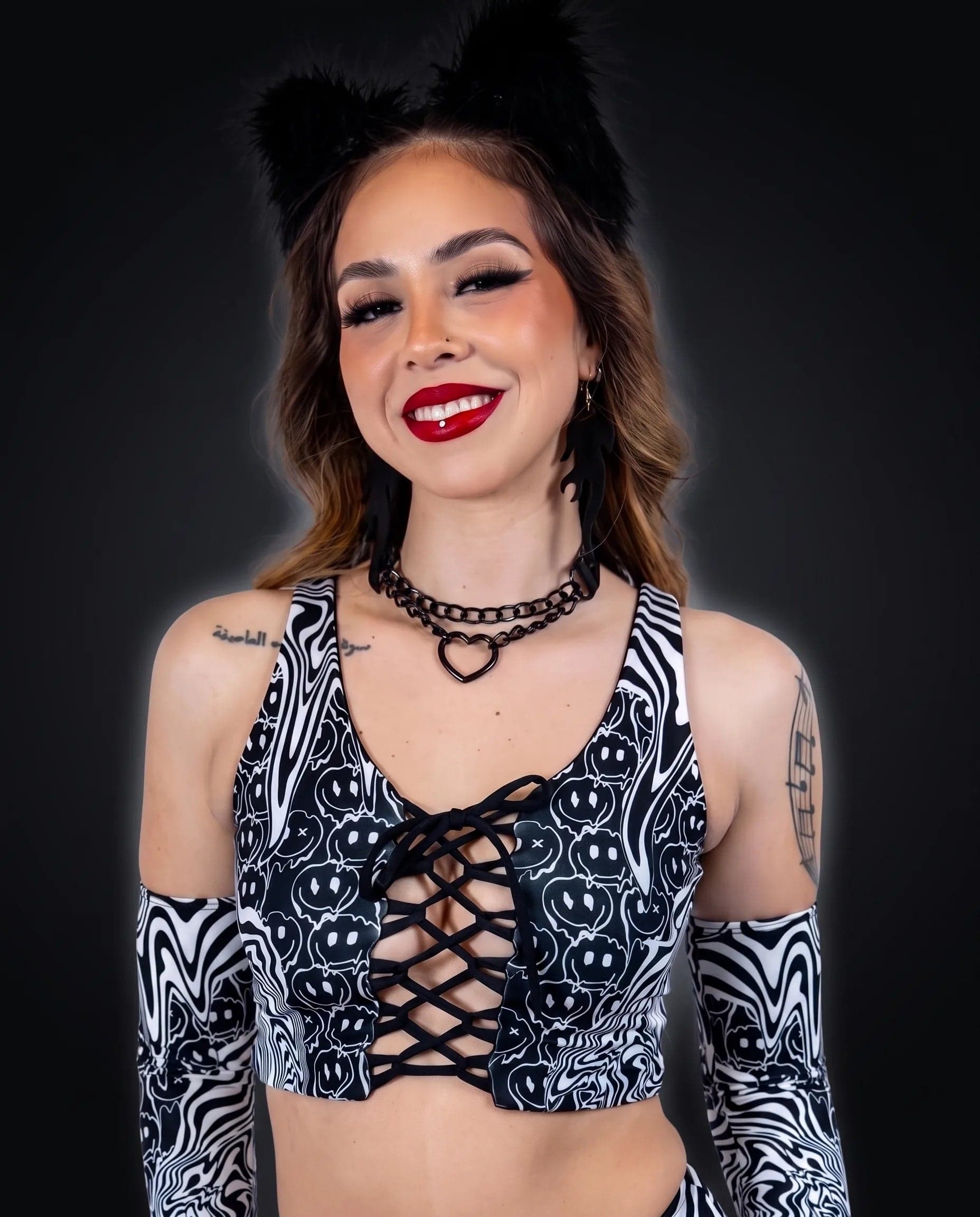 Meltdown Lace Up Top